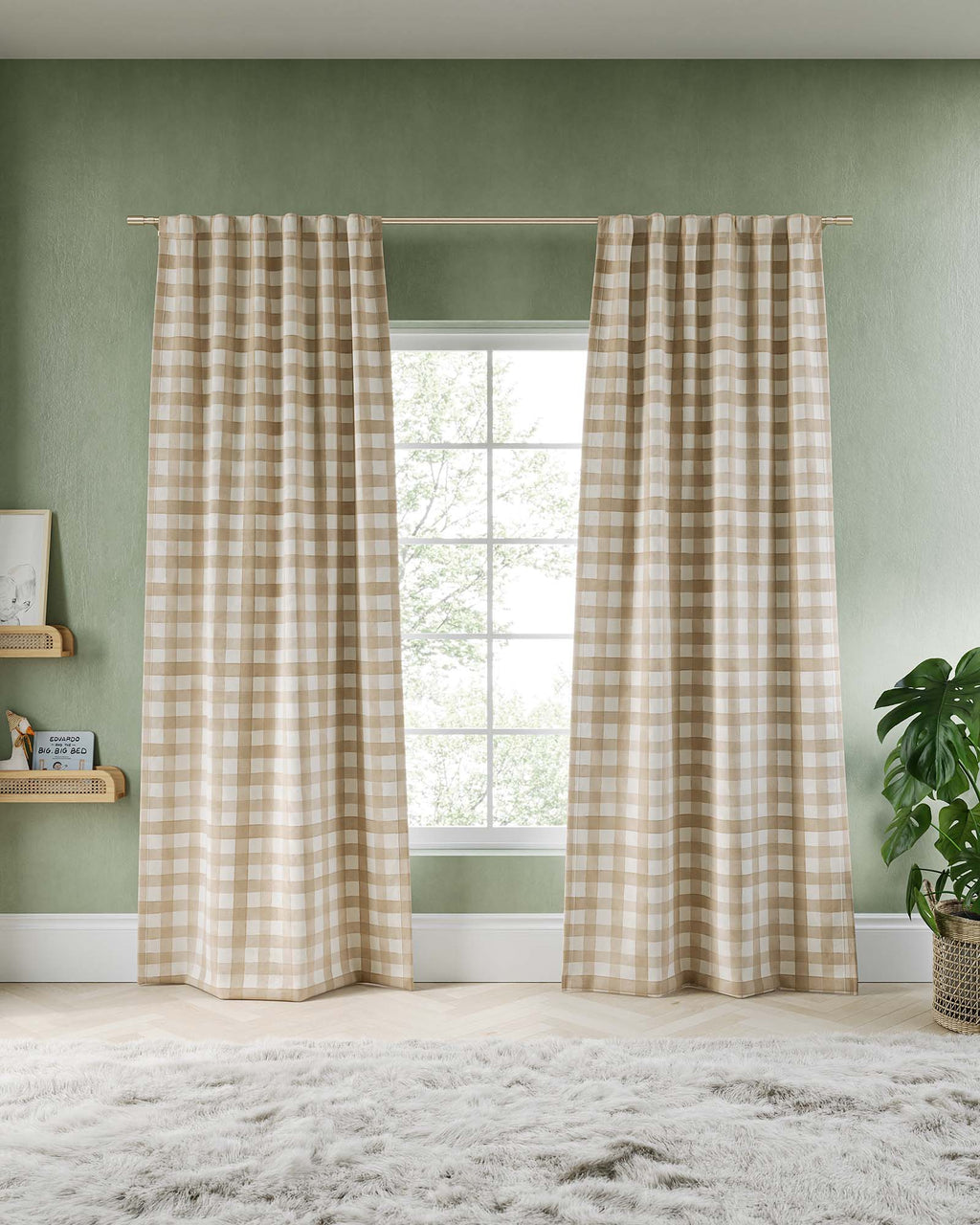 Gingham Blackout Curtain