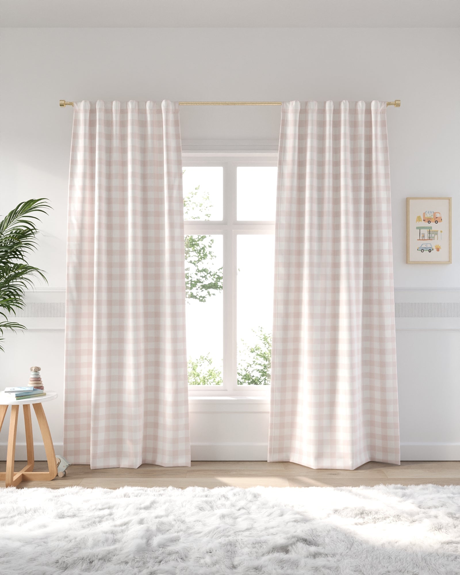 Gingham Blackout Curtain