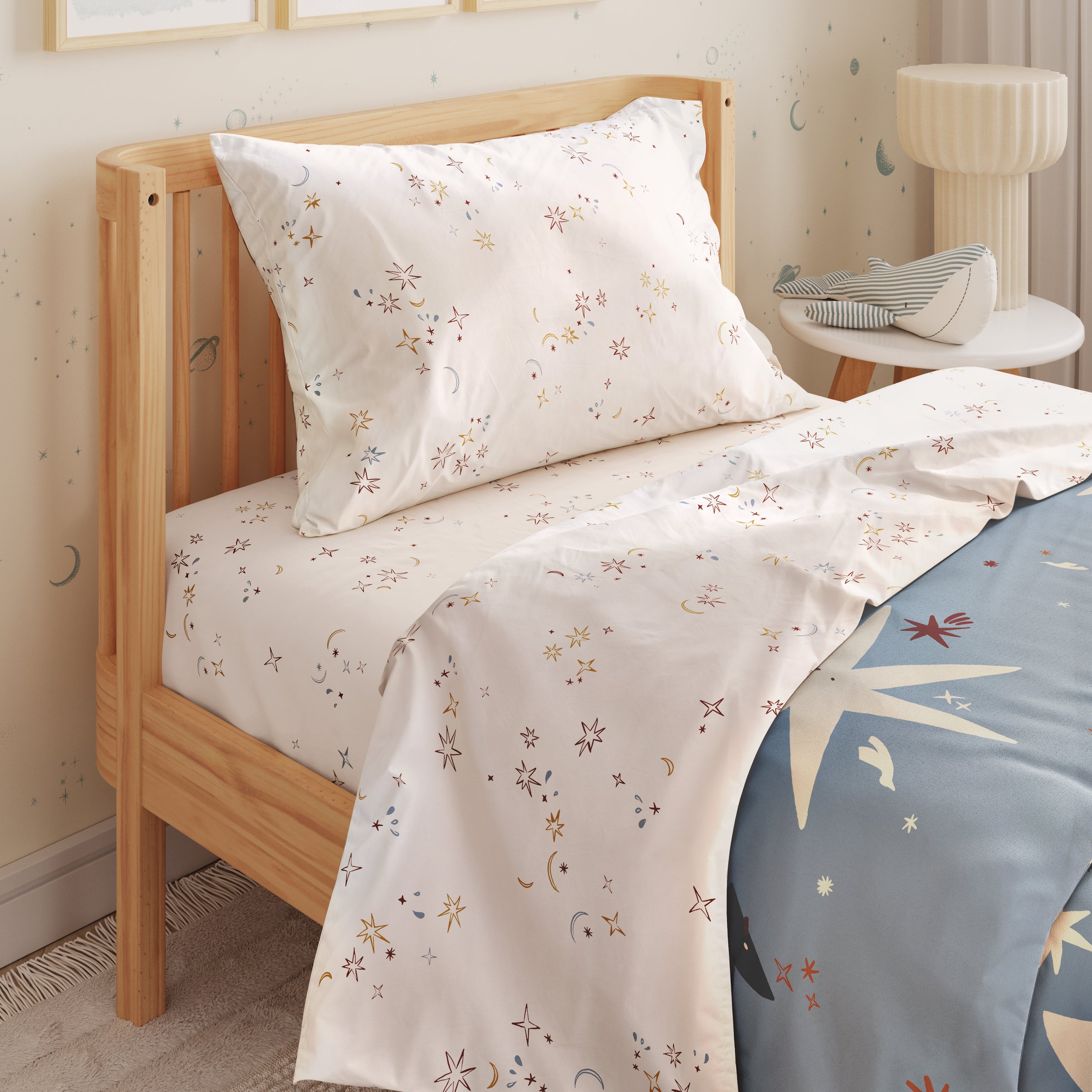 Folk Poetry Twin Sheet Set