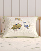 Dinosaur Island Embroidered Twin Sham