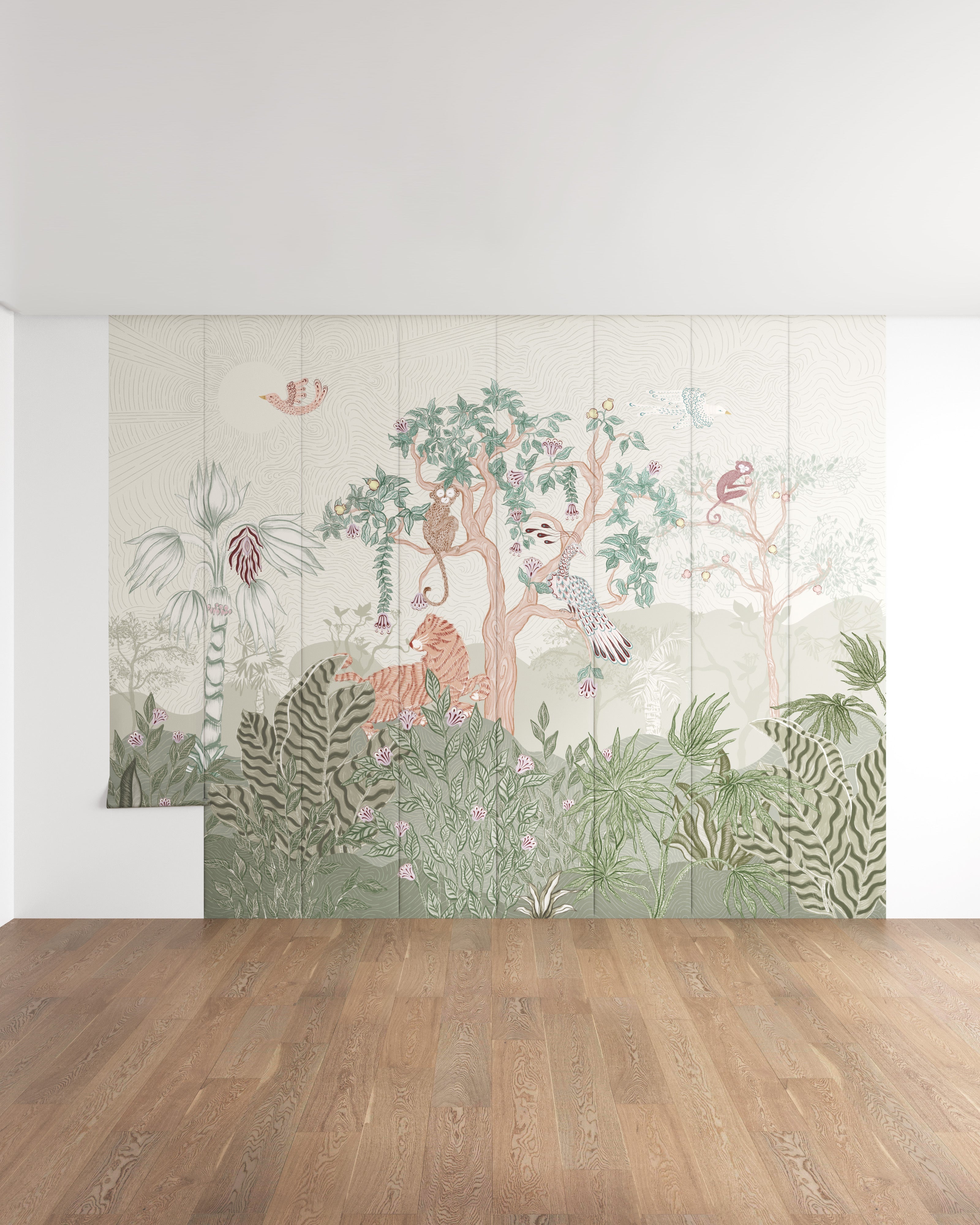 Lively Menagerie Wall Mural