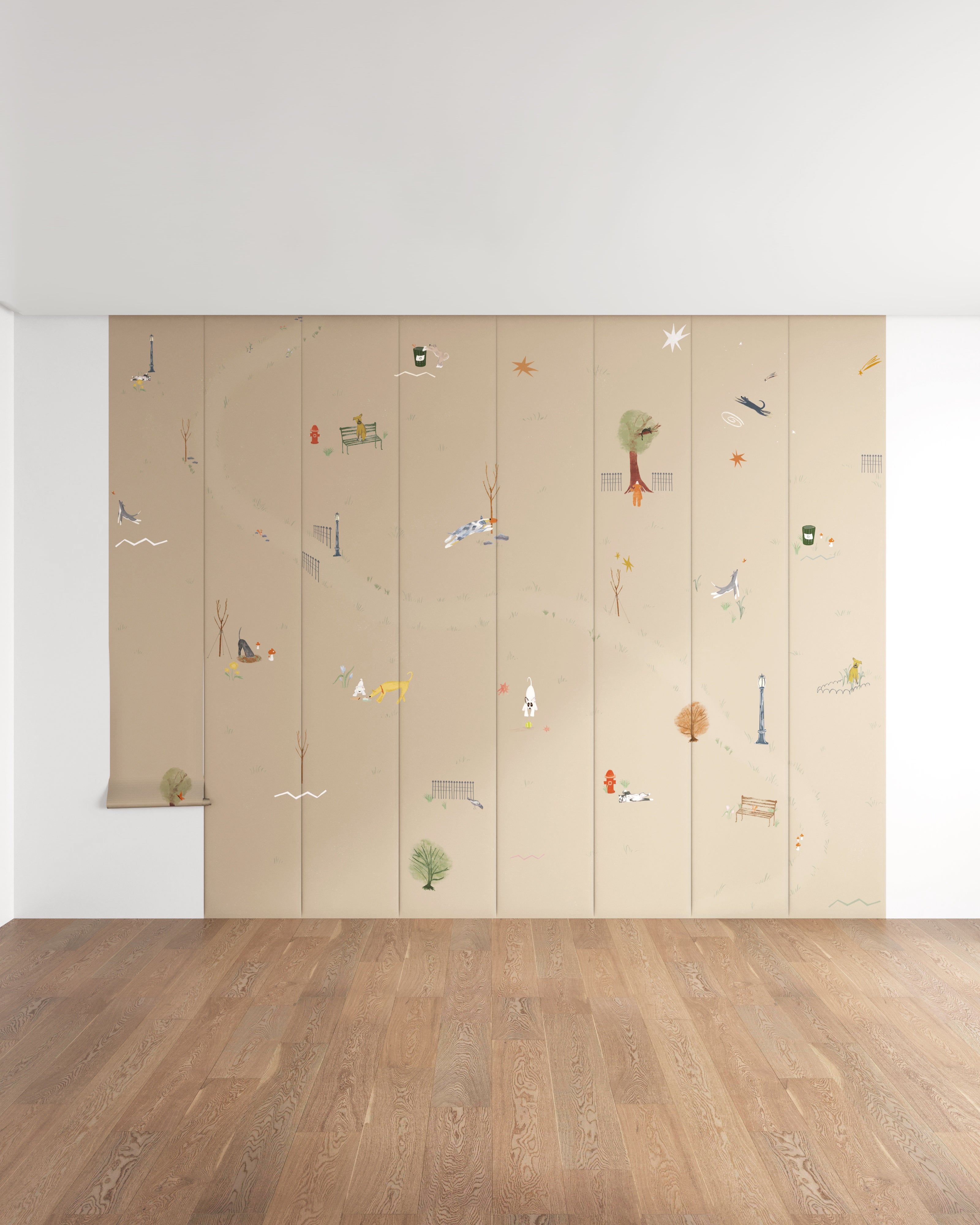 Central Park Dogs Wall Mural