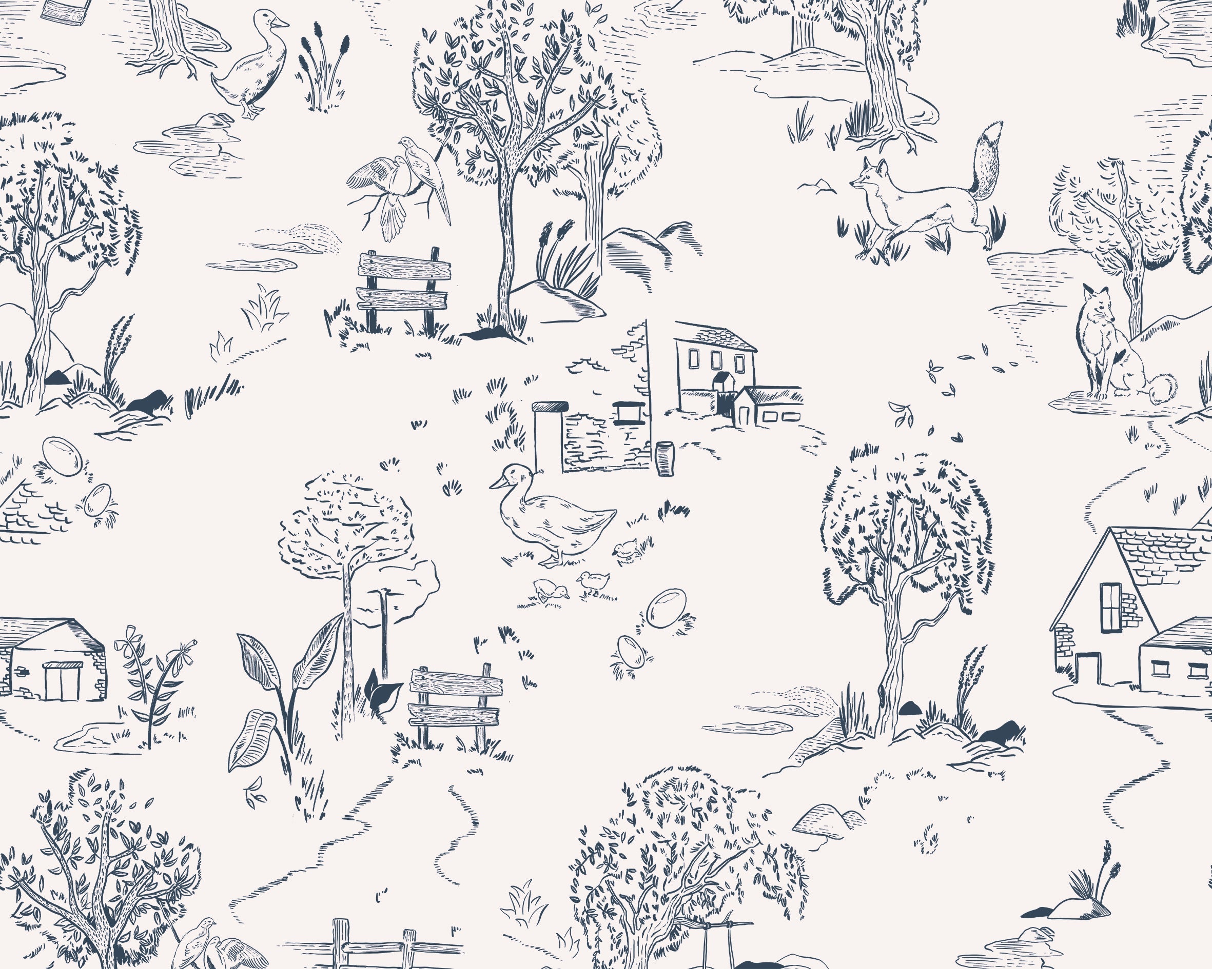 Busy Brook Wallpaper Sample
