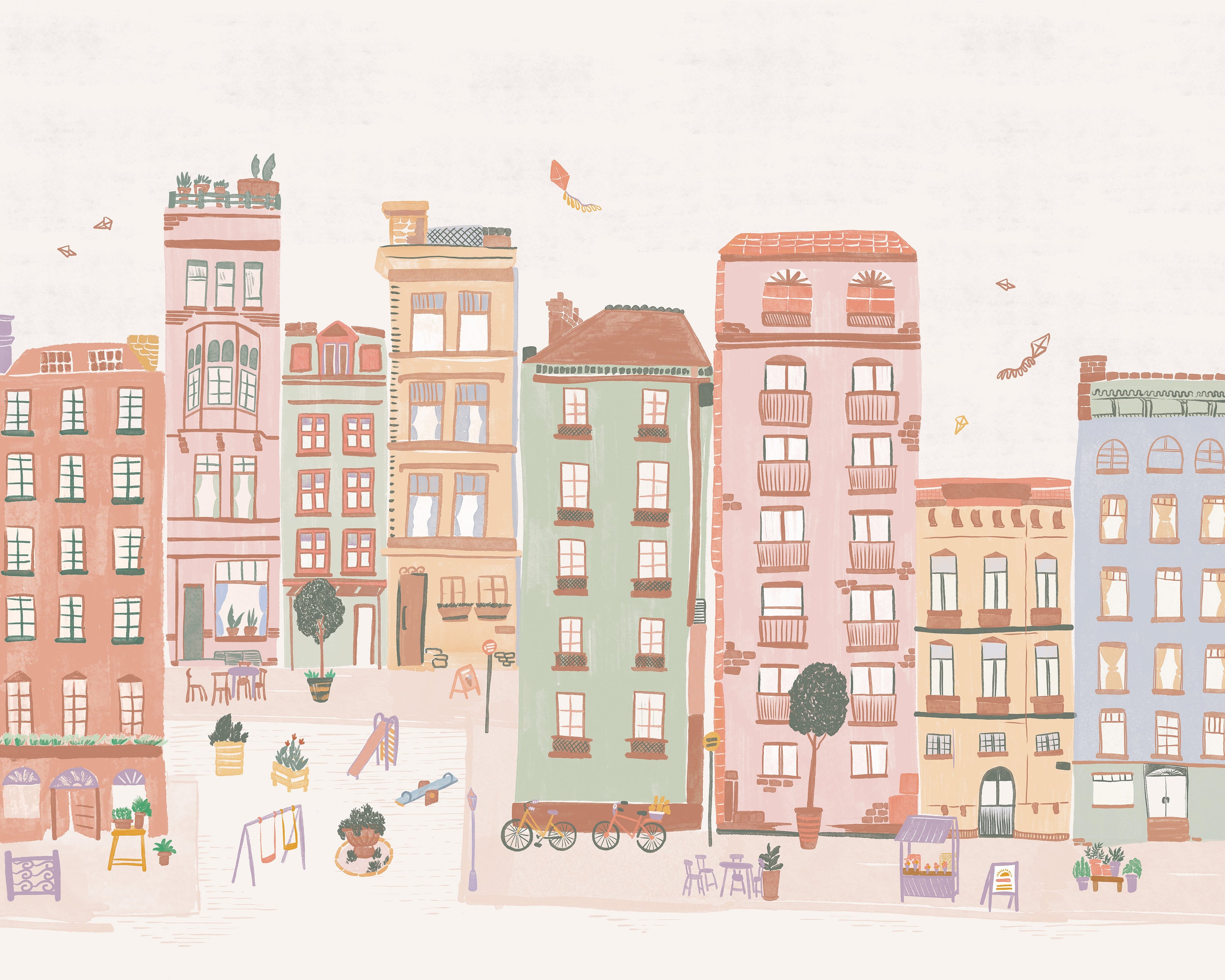 Block Party Wall Mural