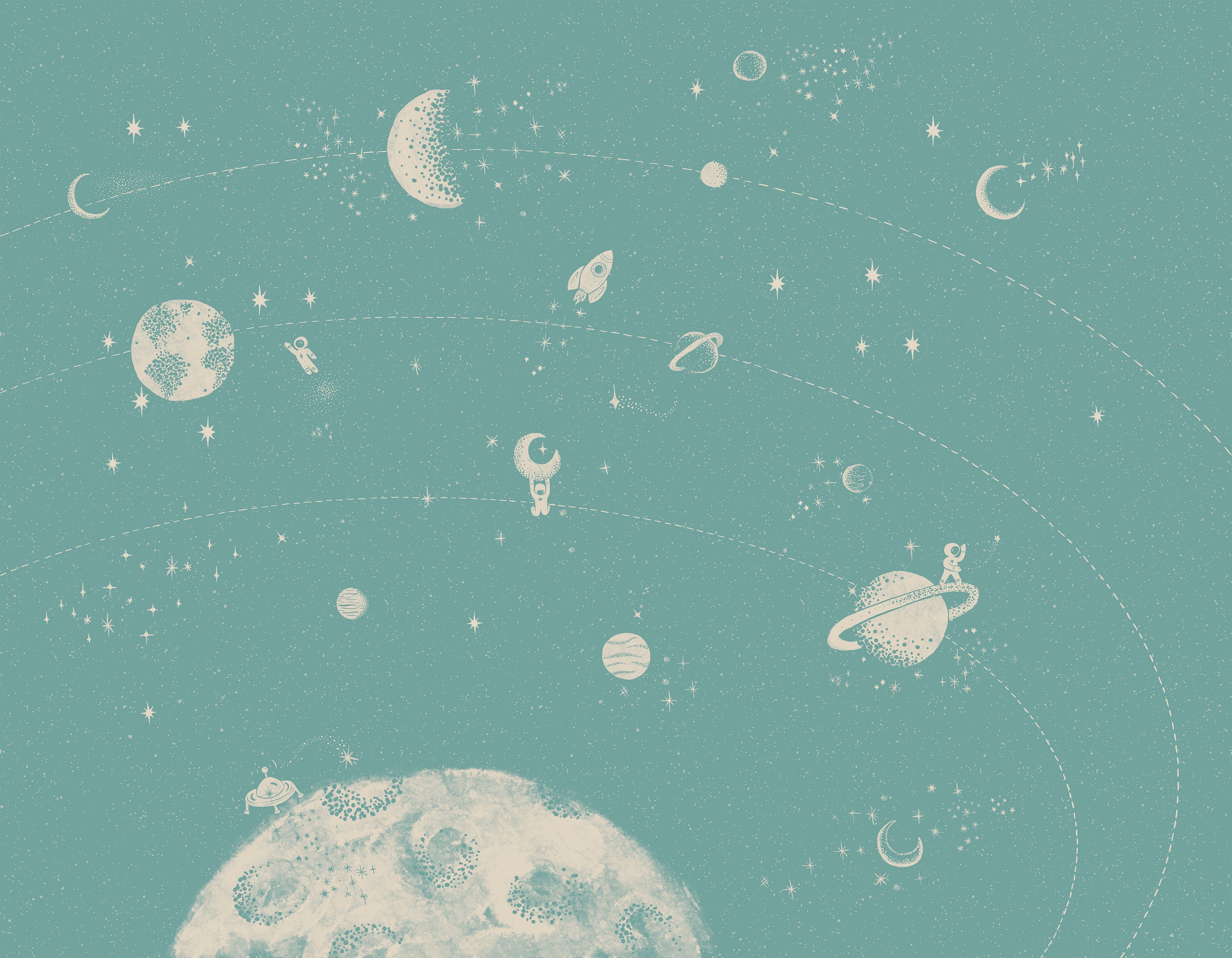 Spacewalk Wall Mural Sample