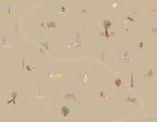Central Park Dogs Wall Mural Sample