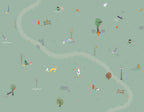 Central Park Dogs Wall Mural