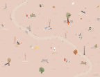 Central Park Dogs Wall Mural Sample