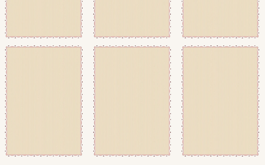 Scallop Stripe Wall Mural Sample