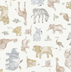 Watercolor Safari Wallpaper Sample