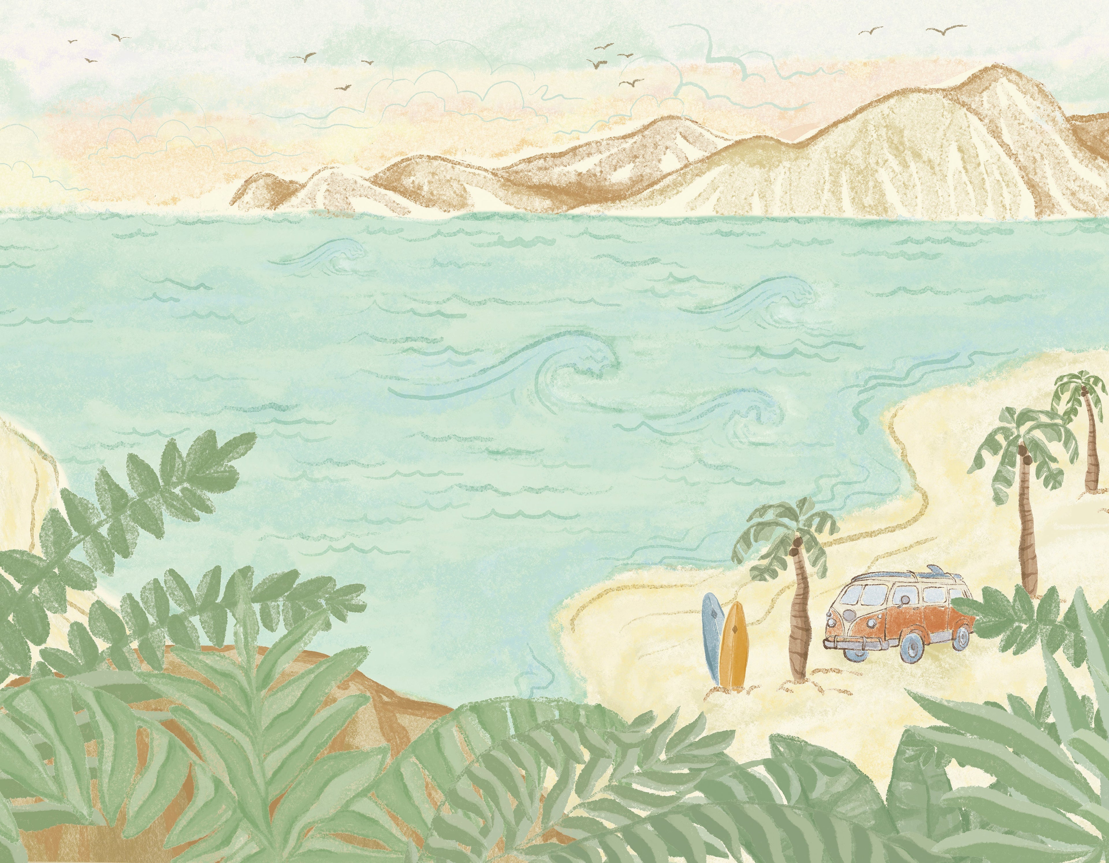 Dawn Patrol Wall Mural