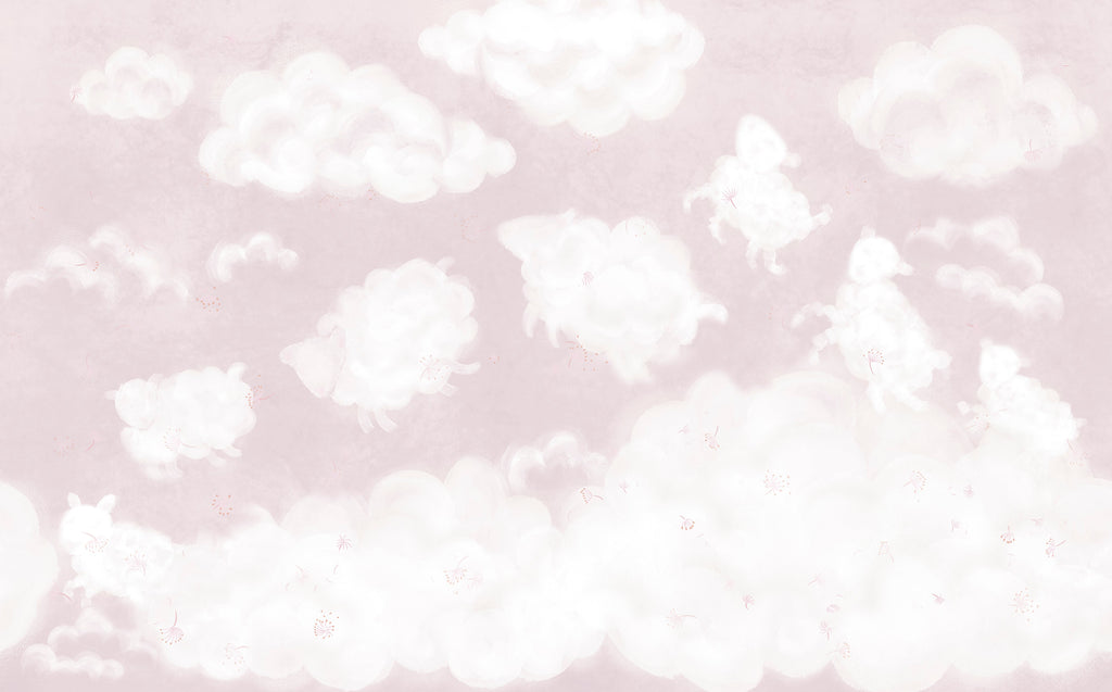 Counting Sheep Wall Mural Sample