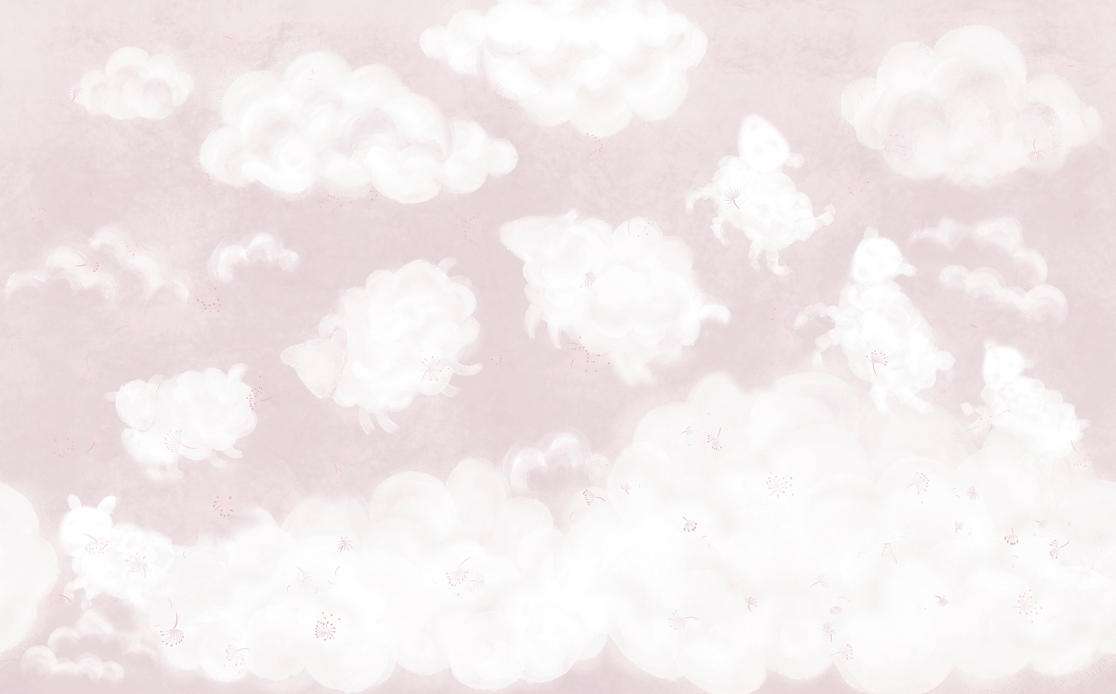 Counting Sheep Wall Mural Sample