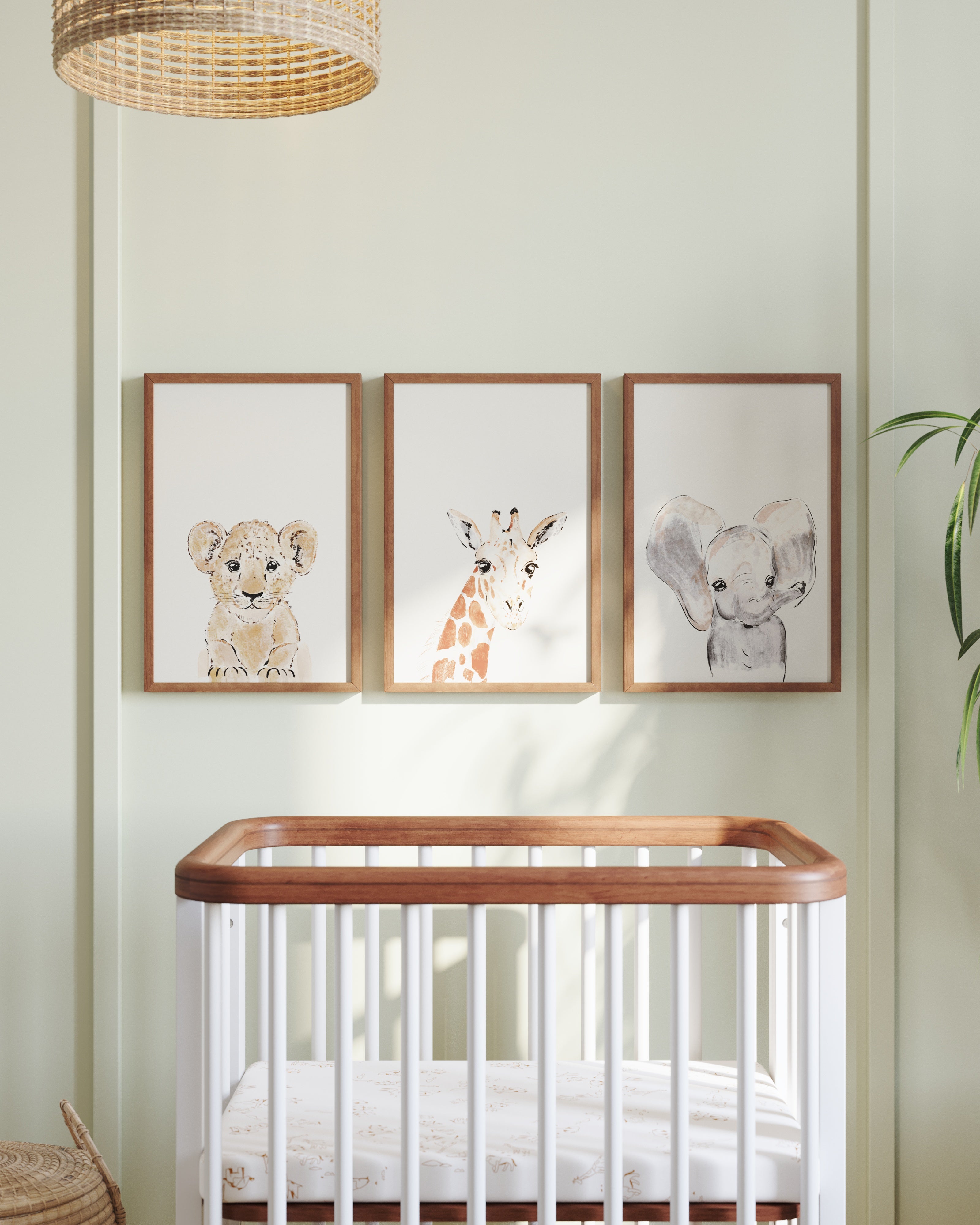 Safari Animals Framed Wall Art Set