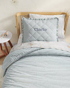 Ruffled Striped Twin Sham