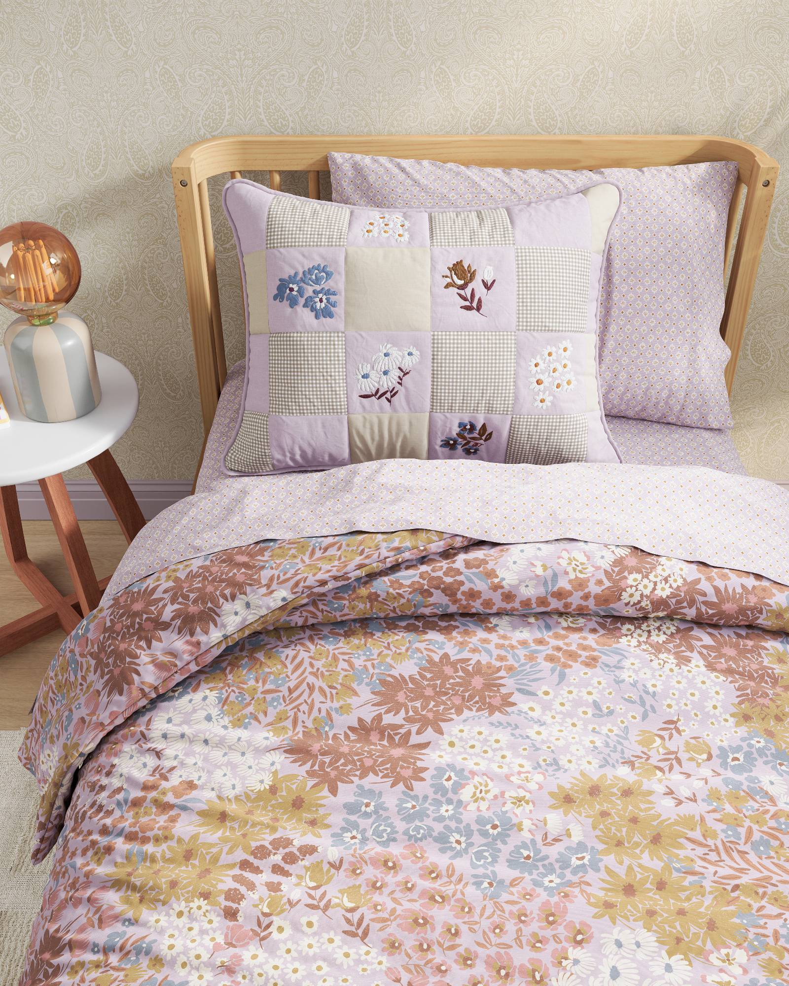 Wildflower Patchwork Twin Sham