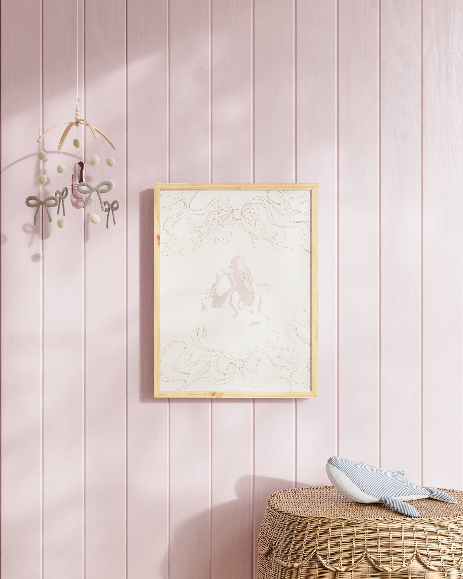 Ballet Slippers Framed Wall Art