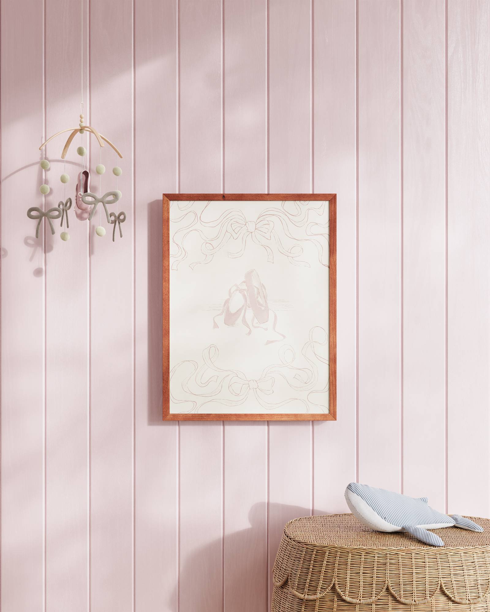 Ballet Slippers Framed Wall Art