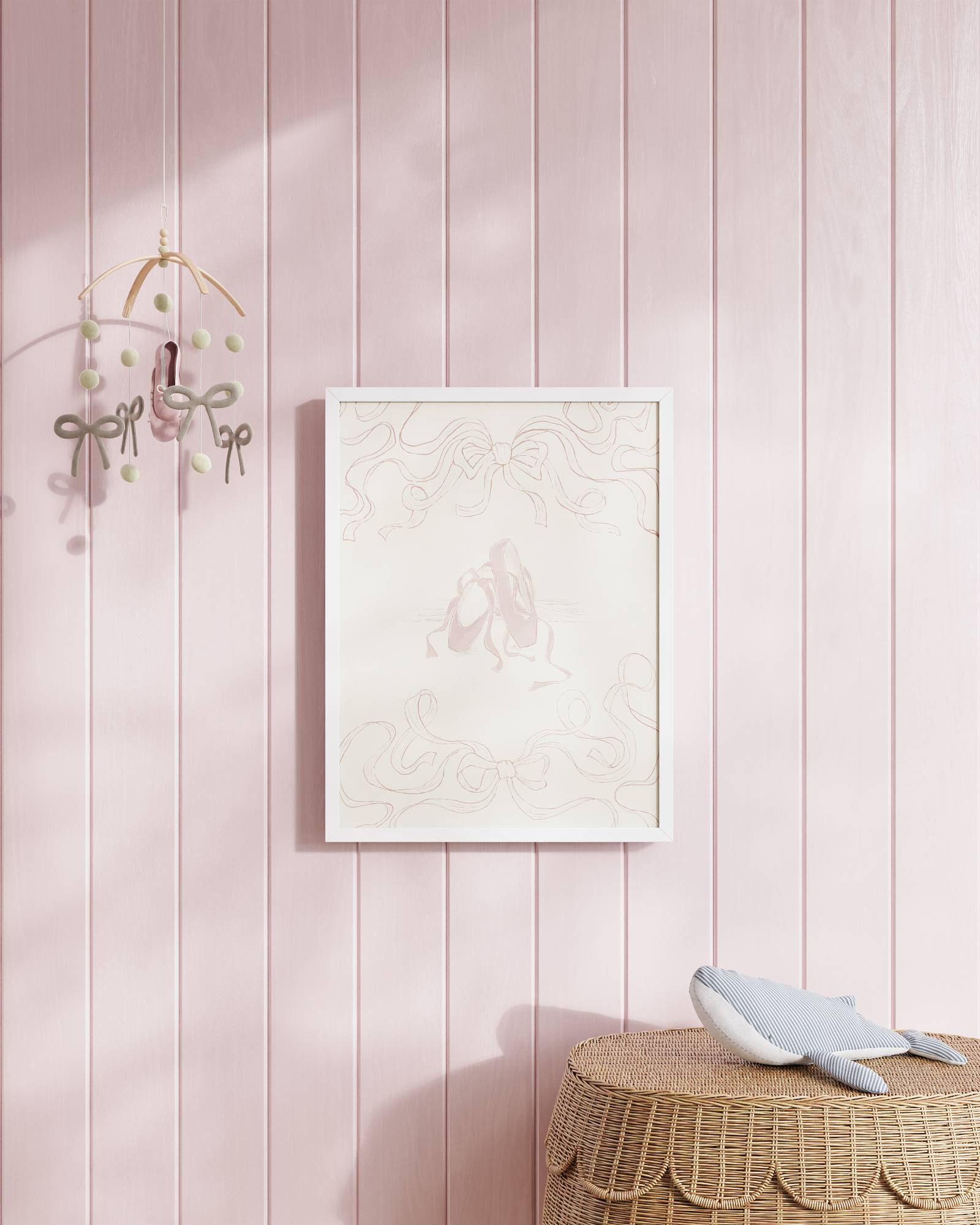 Ballet Slippers Framed Wall Art