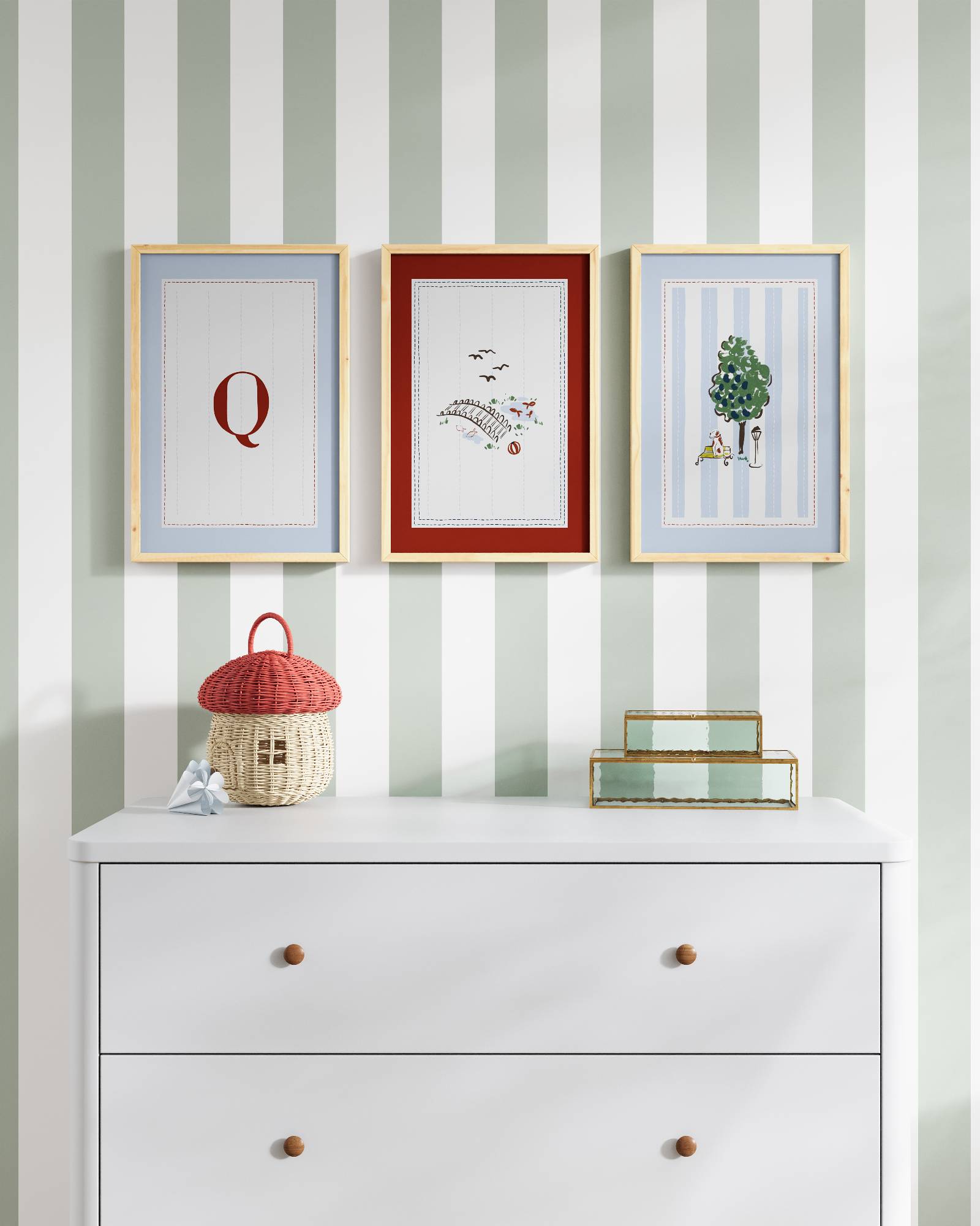 Parisian Park Personalized Wall Art Set