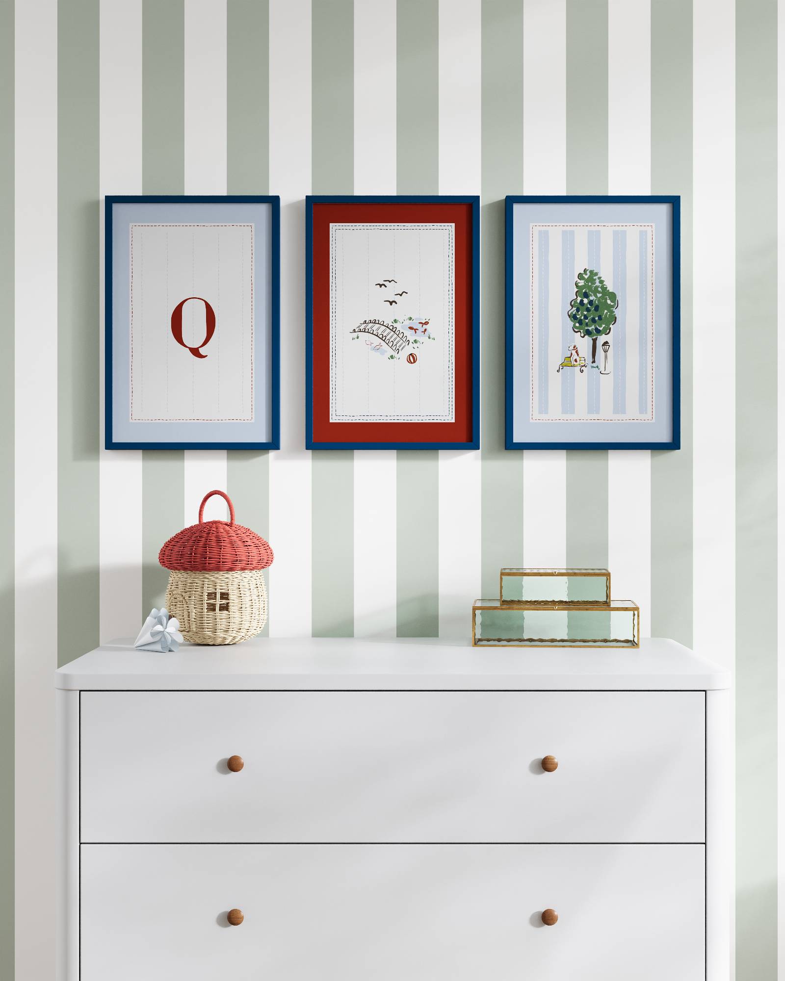 Parisian Park Personalized Wall Art Set