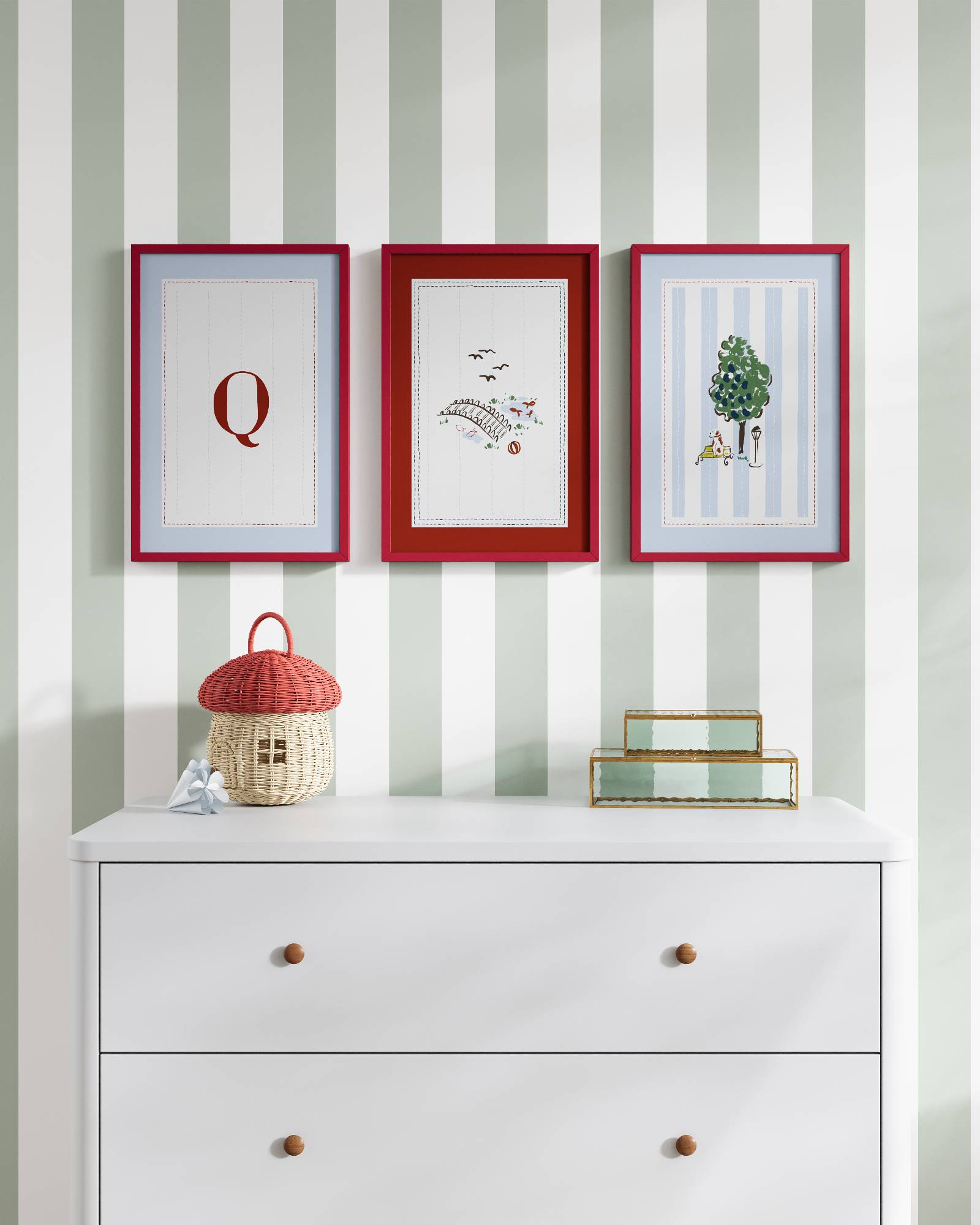 Parisian Park Personalized Wall Art Set