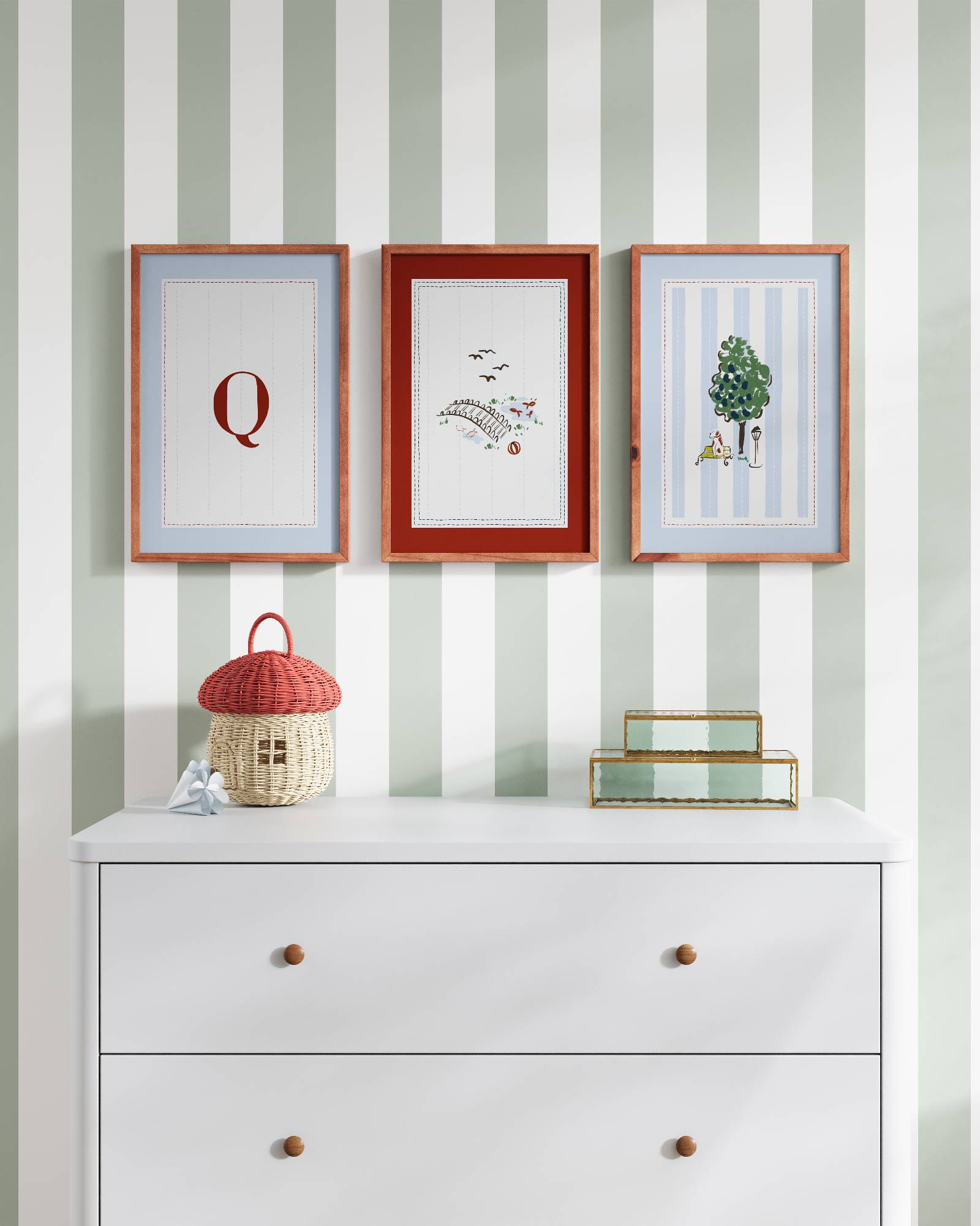 Parisian Park Personalized Wall Art Set
