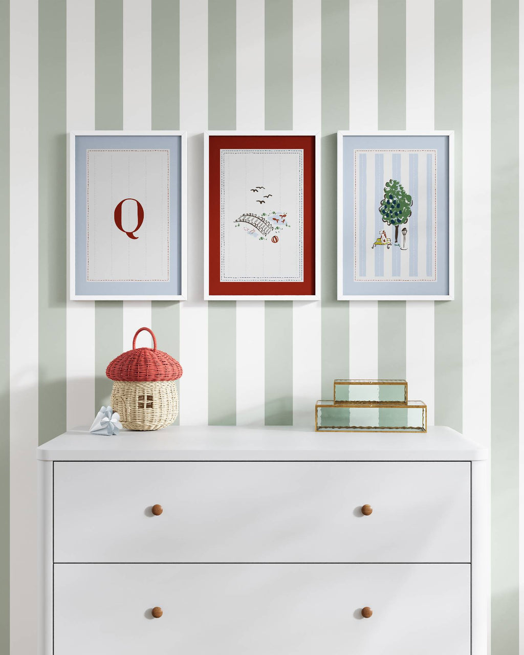 Parisian Park Personalized Wall Art Set
