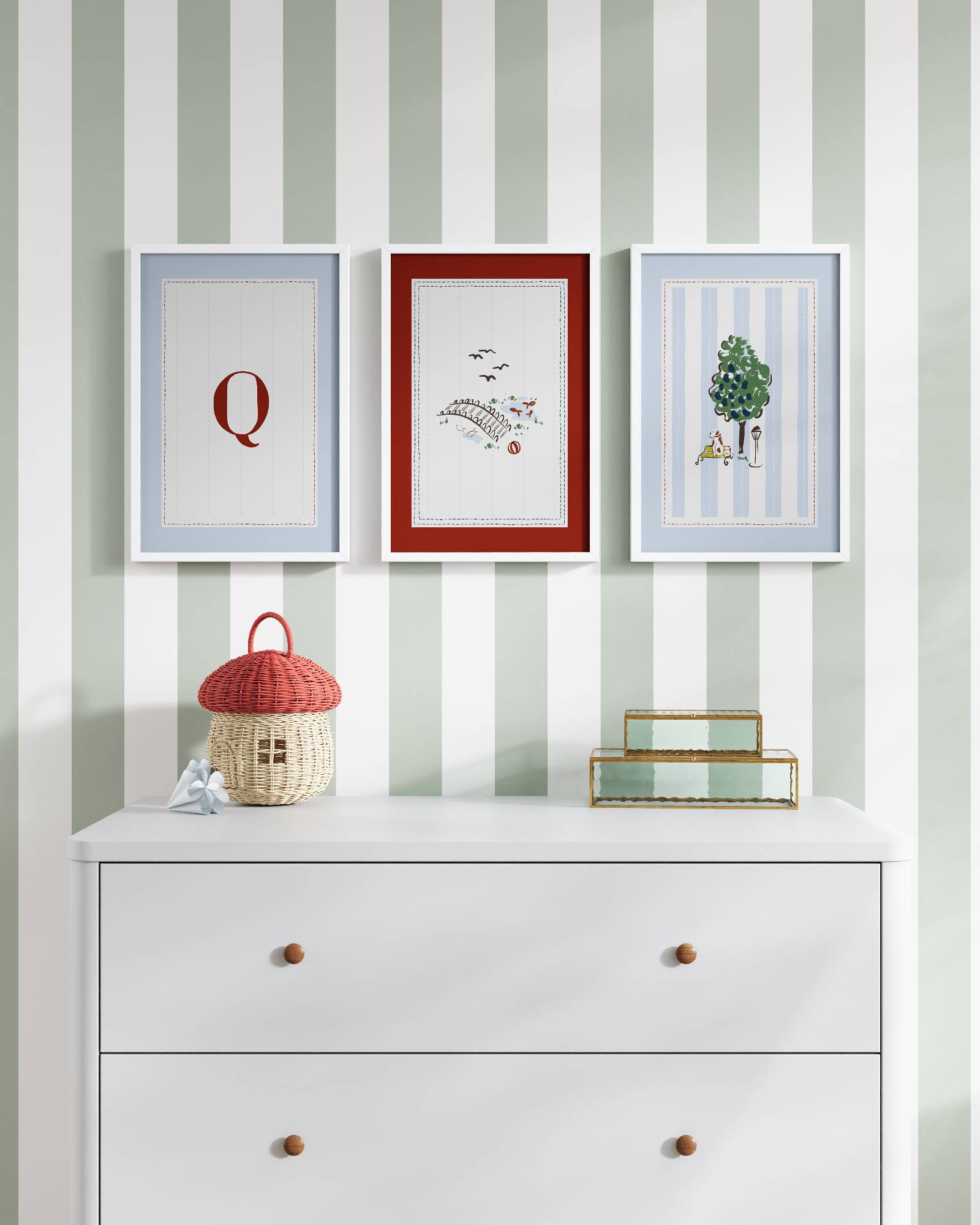 Parisian Park Personalized Wall Art Set