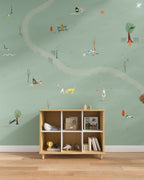 Central Park Dogs Wall Mural