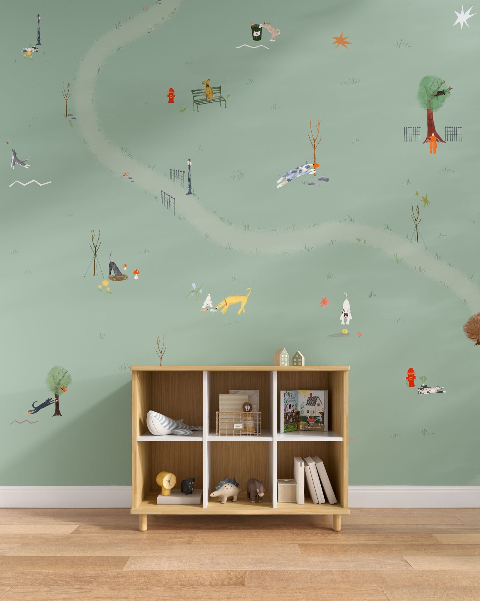 Central Park Dogs Wall Mural