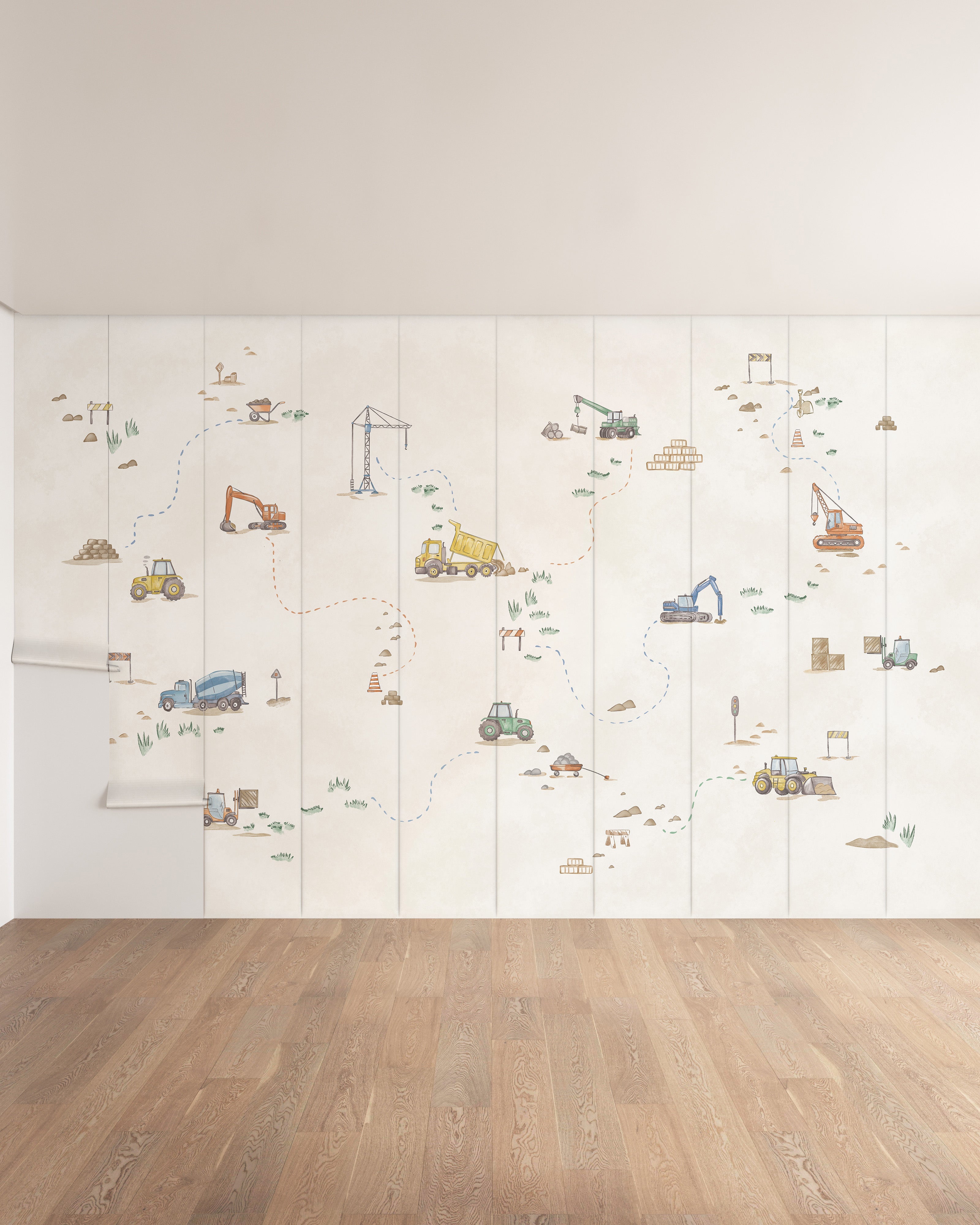Construction Crew Wall Mural