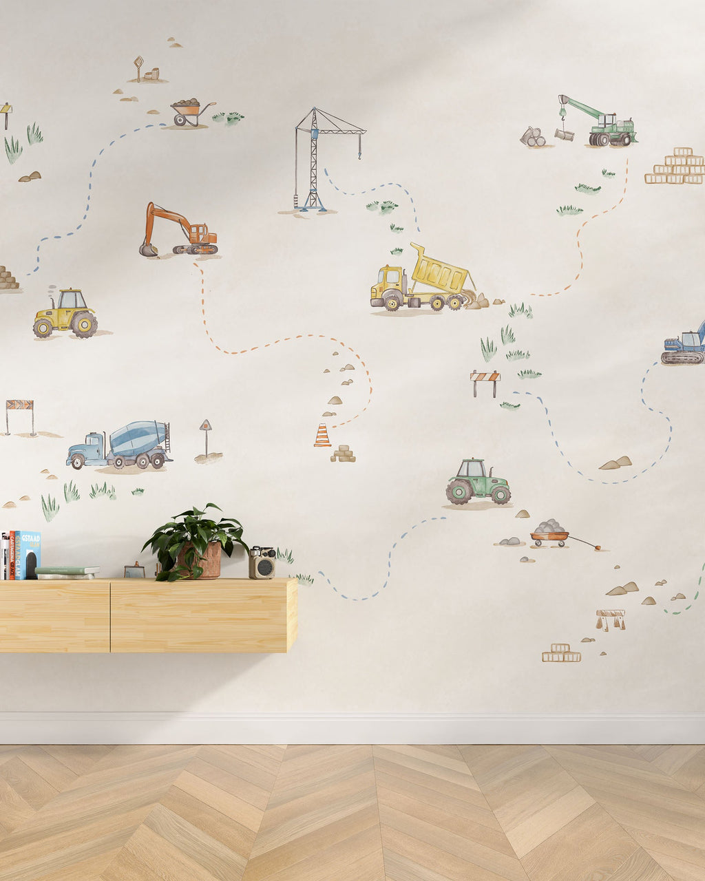 Construction Crew Wall Mural