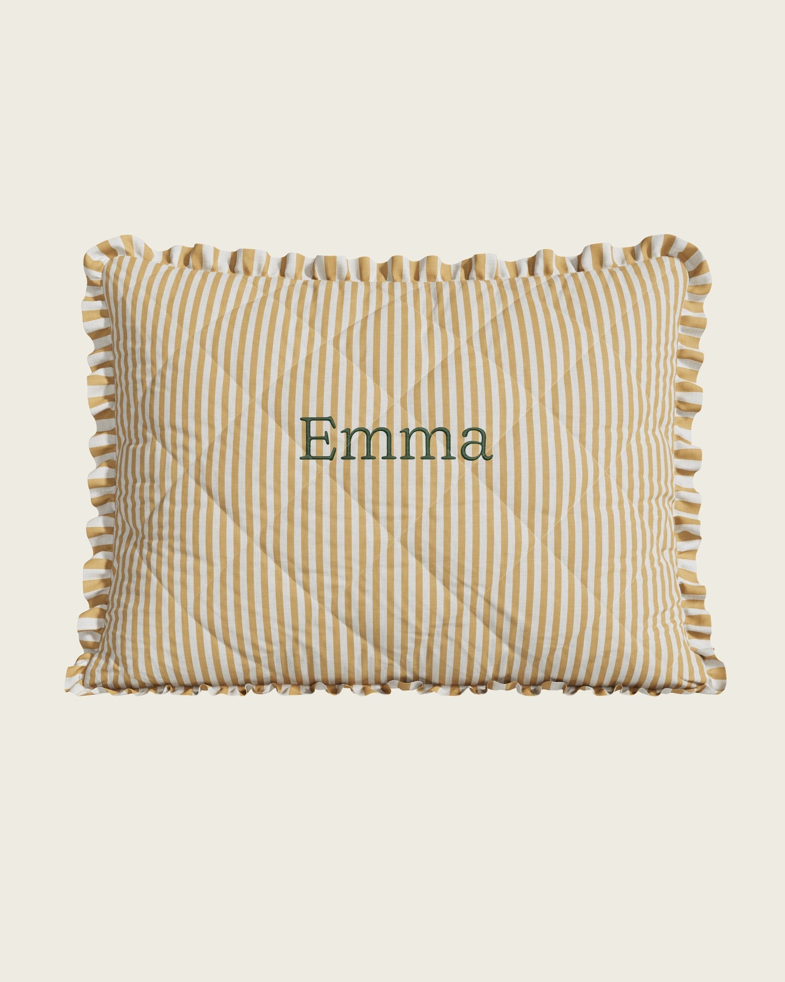 Ruffled Striped Twin Sham