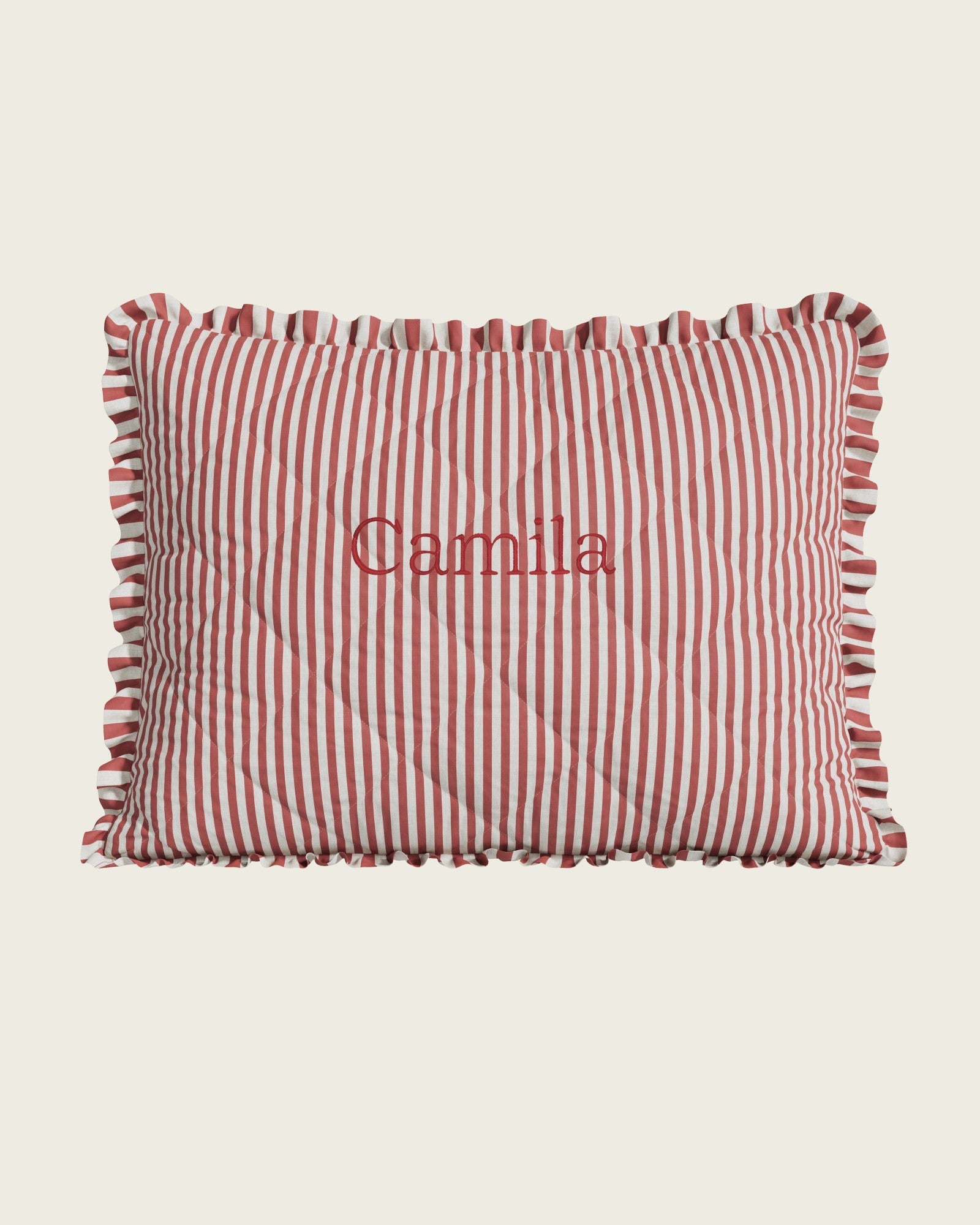 Ruffled Striped Twin Sham
