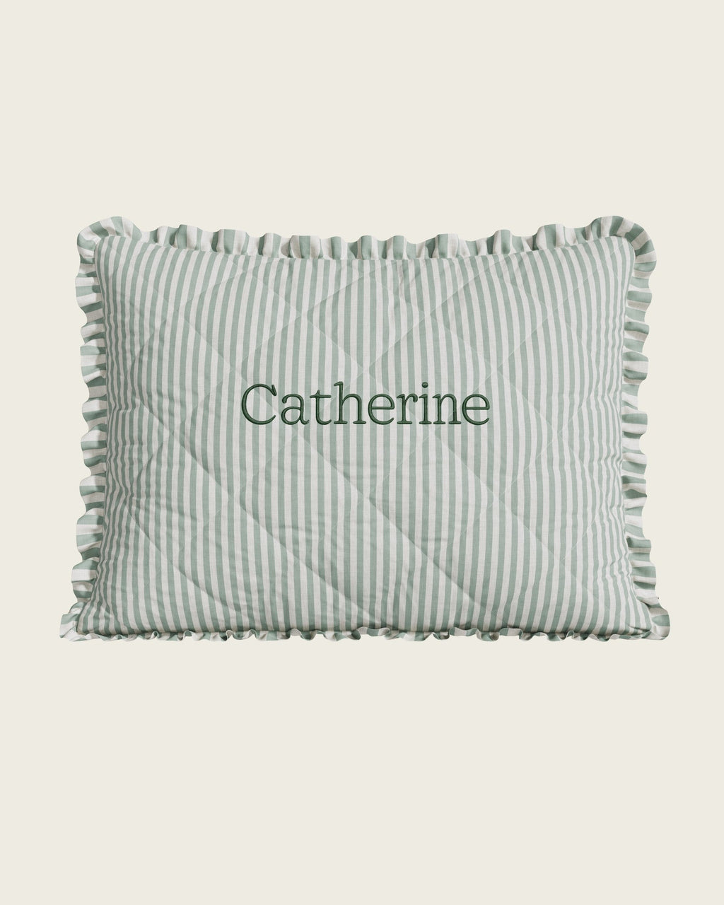 Ruffled Striped Twin Sham