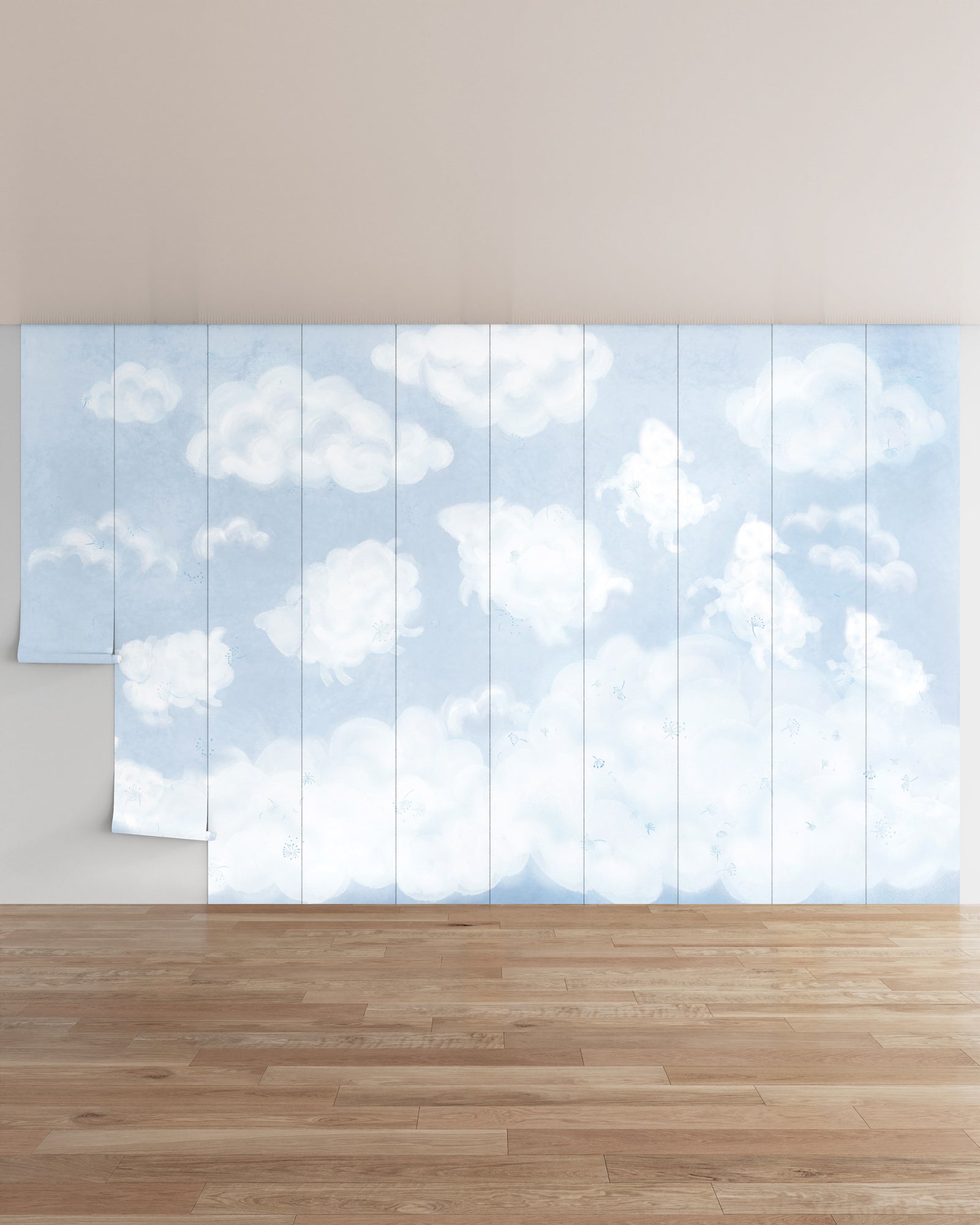 Counting Sheep Wall Mural