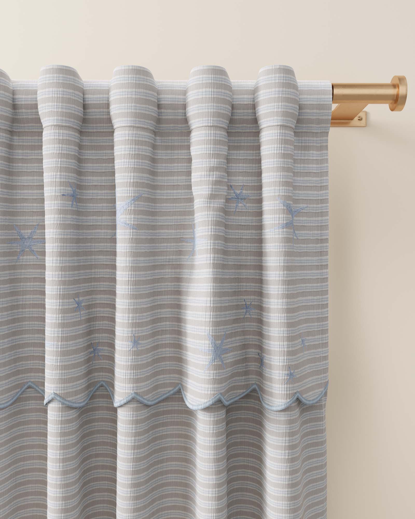 Scallop Valance Blackout Curtain