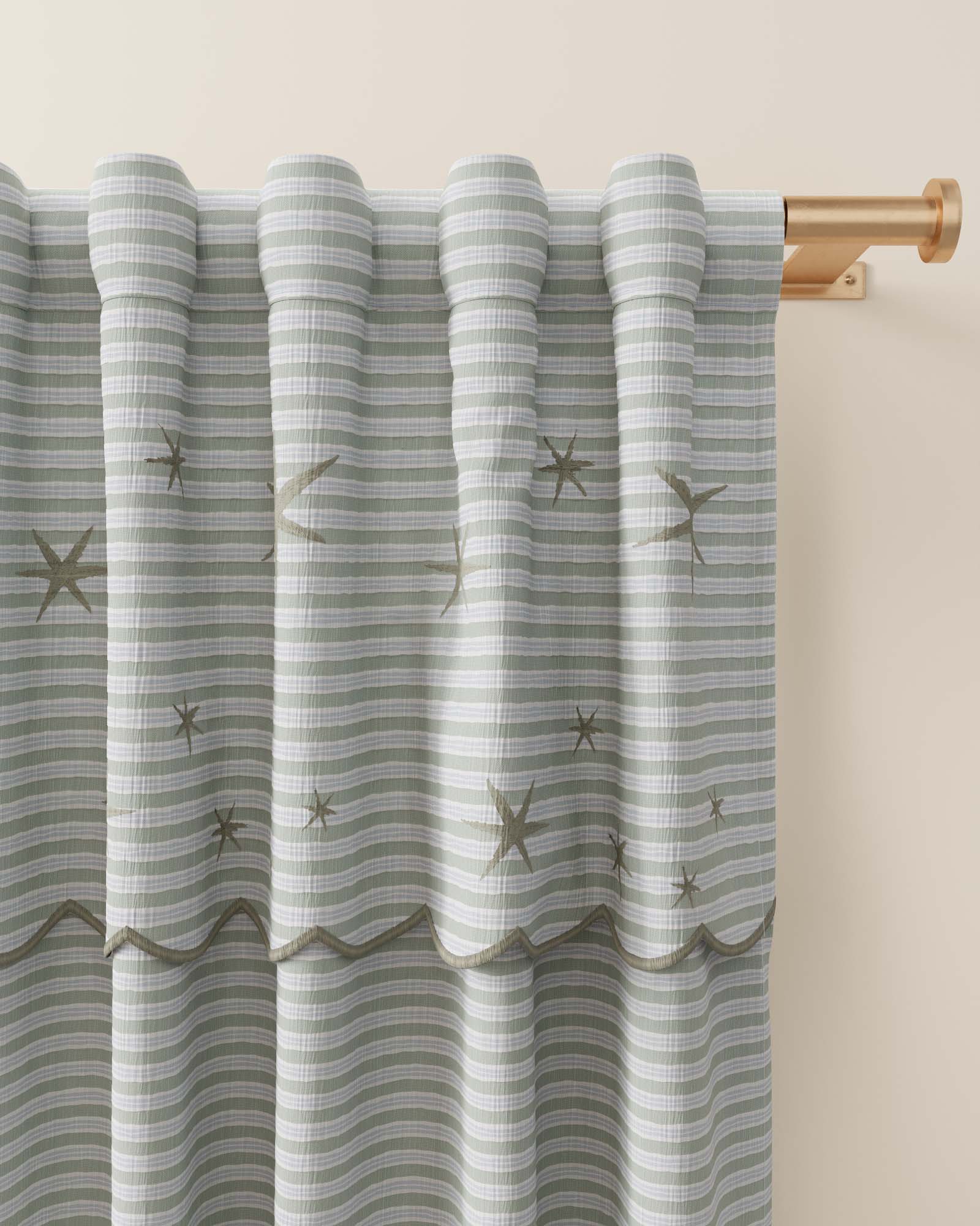 Scallop Valance Blackout Curtain