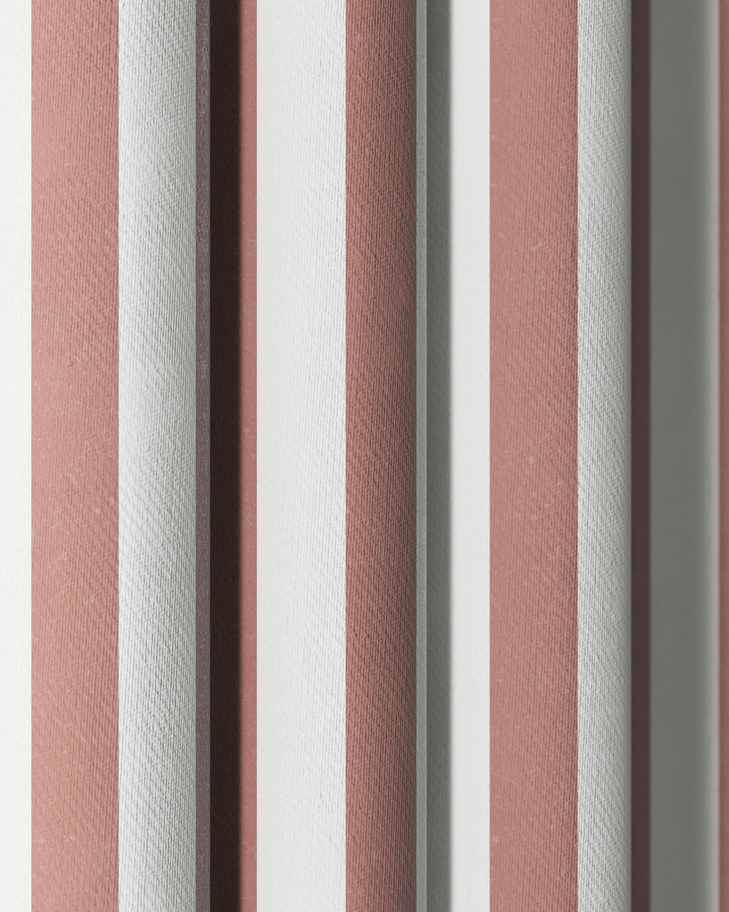 Striped Ruffle Blackout Curtain