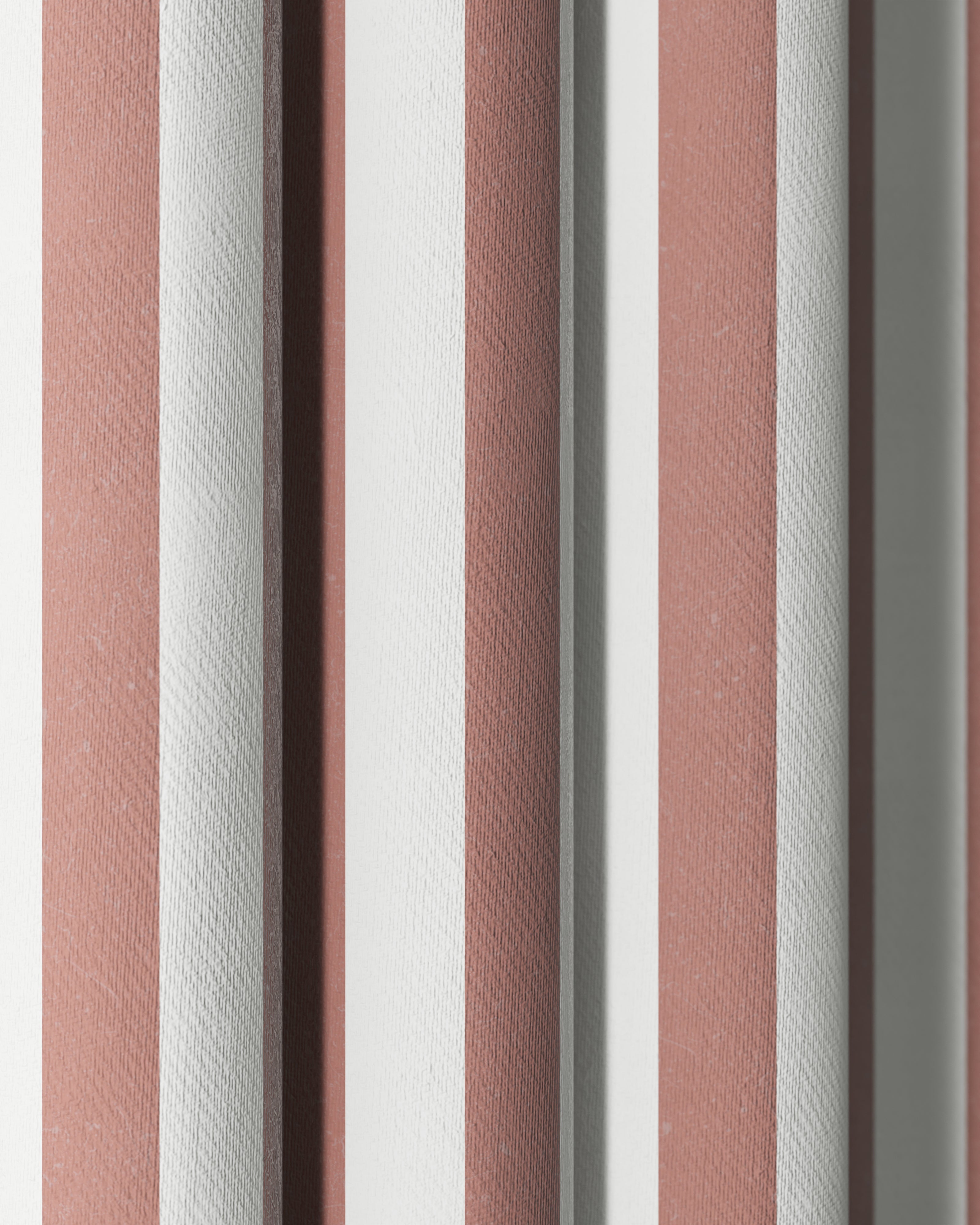 Striped Ruffle Blackout Curtain