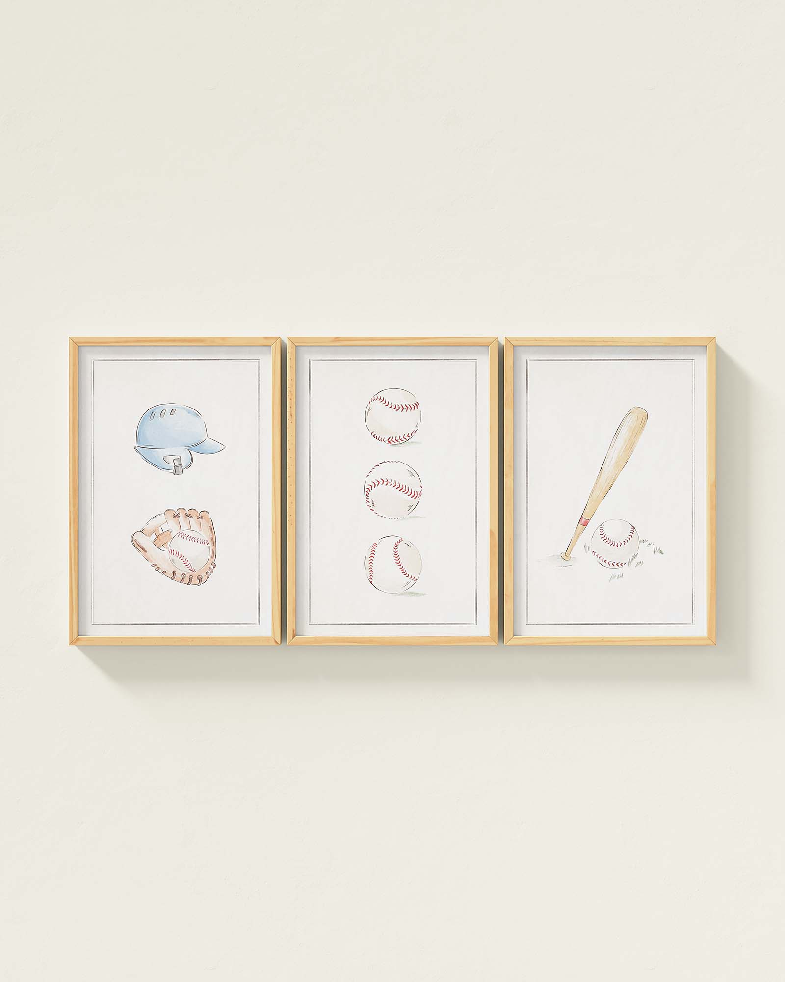 Bases Loaded Framed Wall Art Set