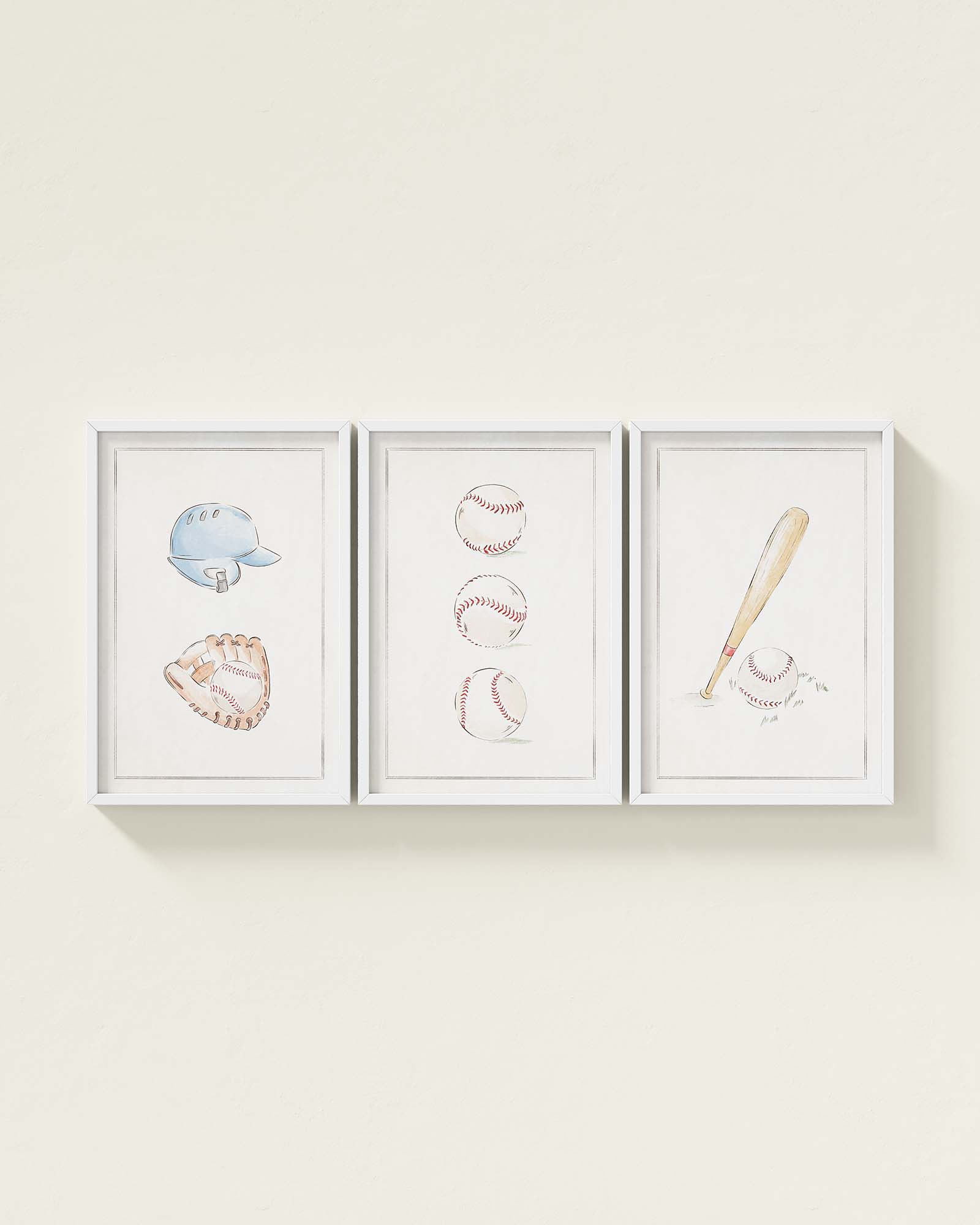 Bases Loaded Framed Wall Art Set