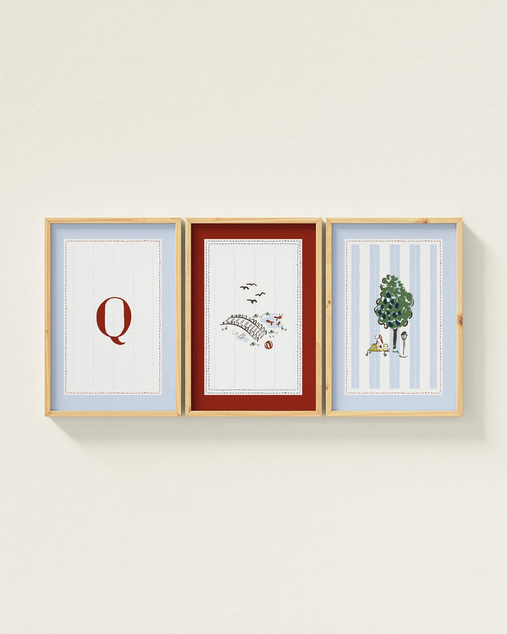 Parisian Park Personalized Wall Art Set