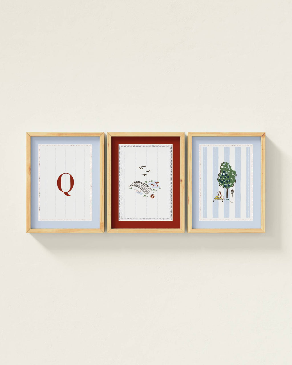 Parisian Park Personalized Wall Art Set