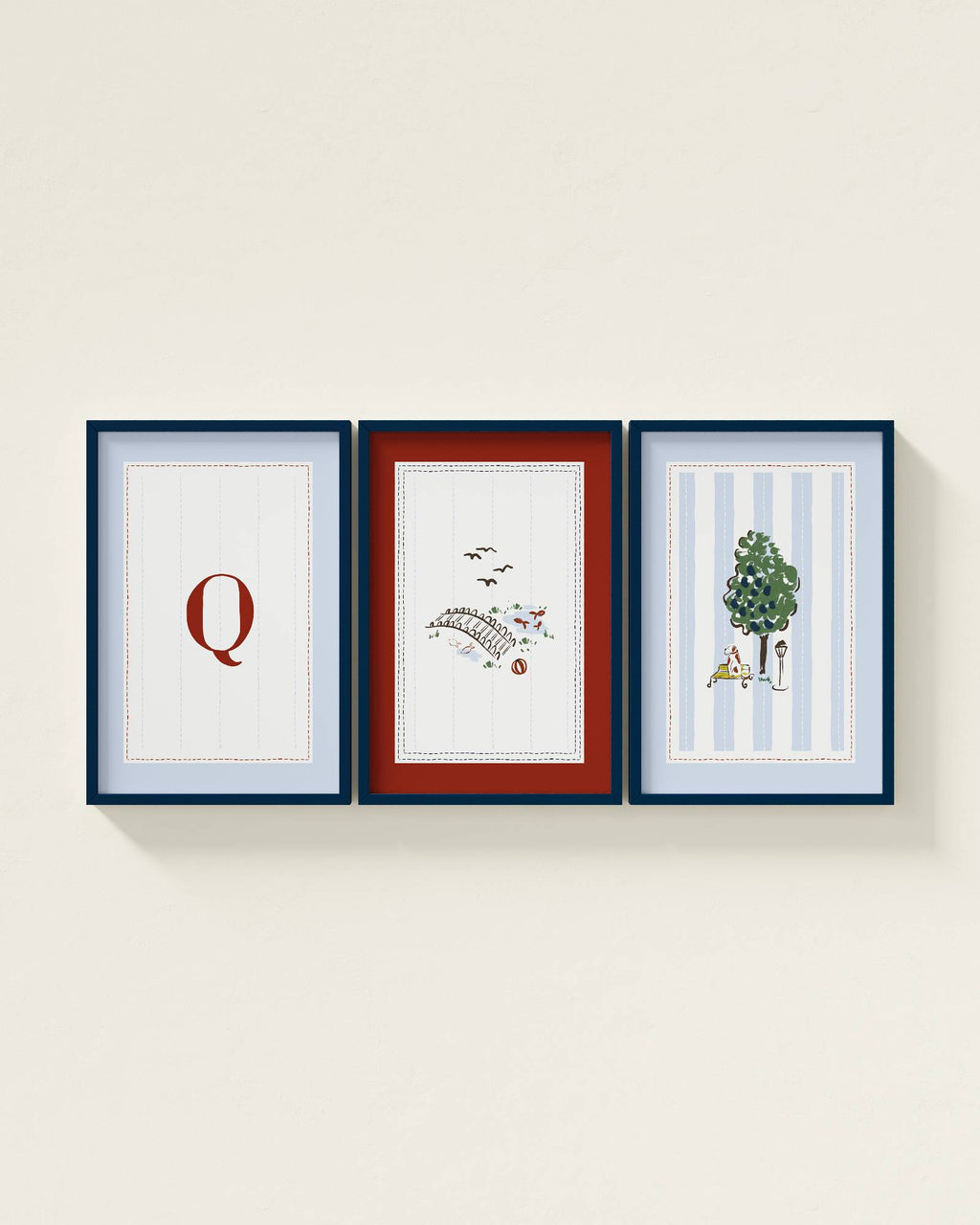 Parisian Park Personalized Wall Art Set