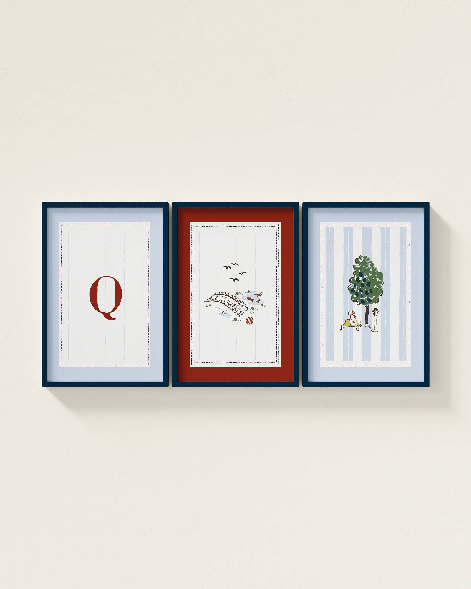 Parisian Park Personalized Wall Art Set
