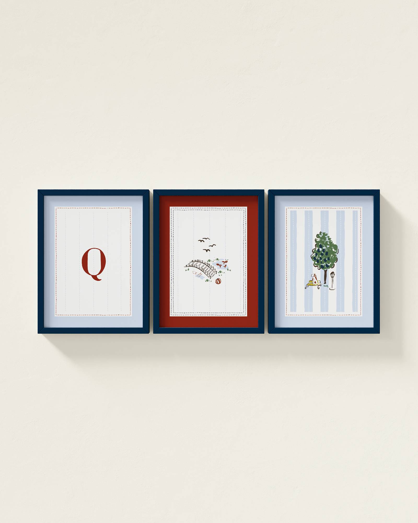 Parisian Park Personalized Wall Art Set