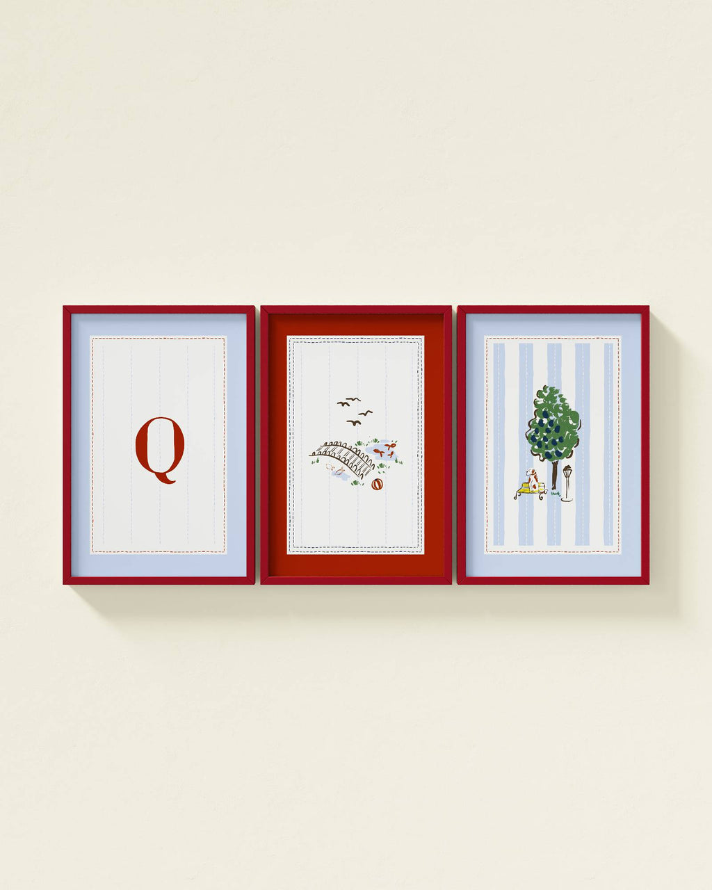 Parisian Park Personalized Wall Art Set