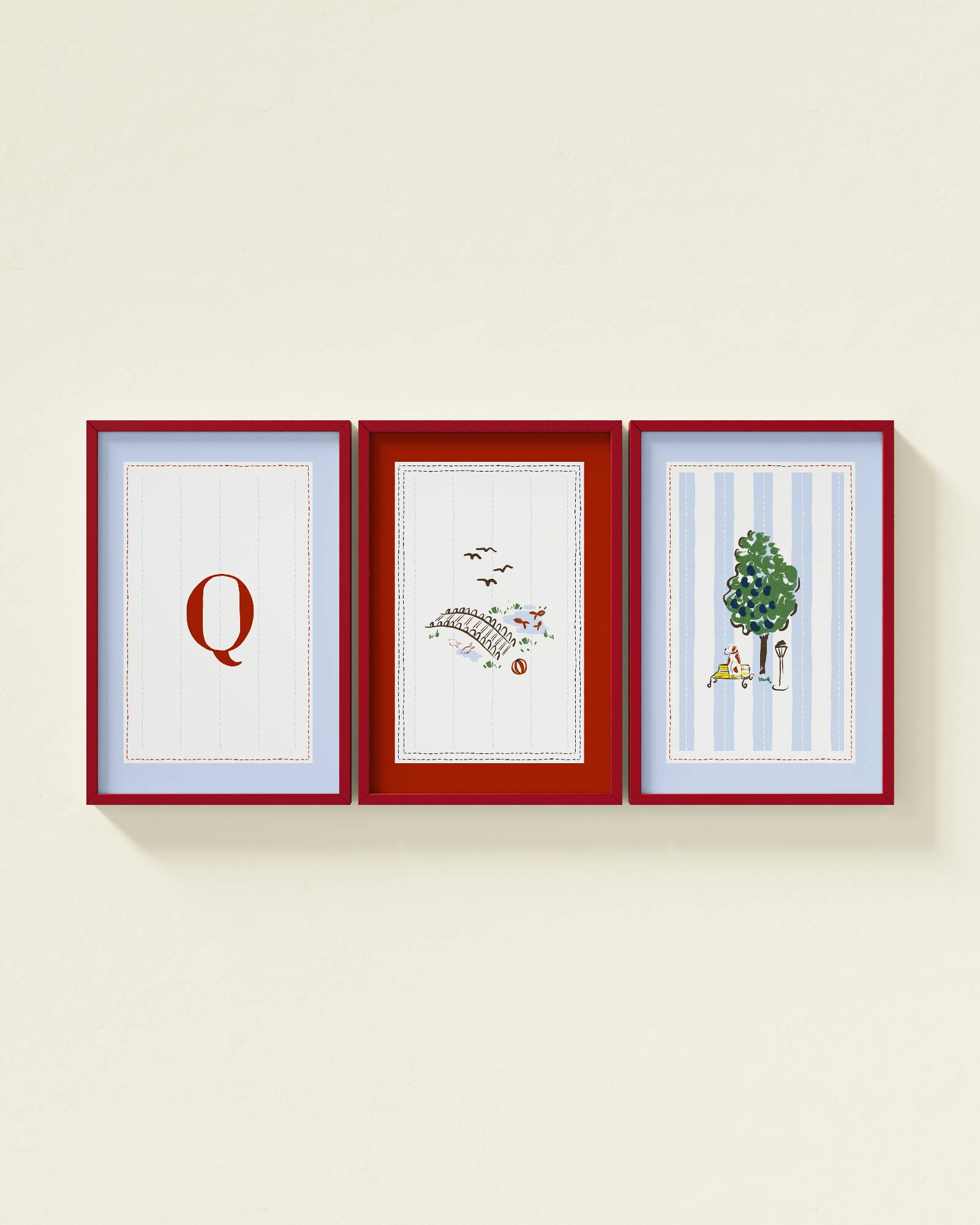 Parisian Park Personalized Wall Art Set